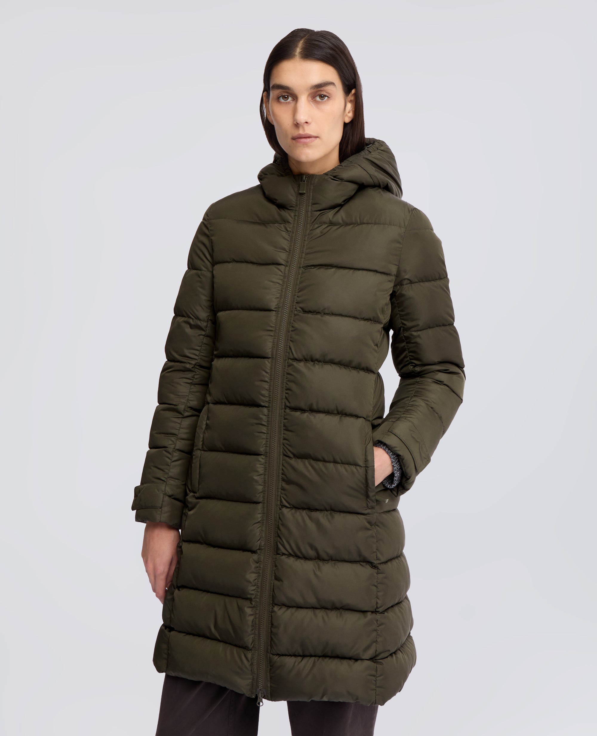 CAPPOTTO TRAPUNTATO IN NYLON RICICLATO - VERDE - ASPESI