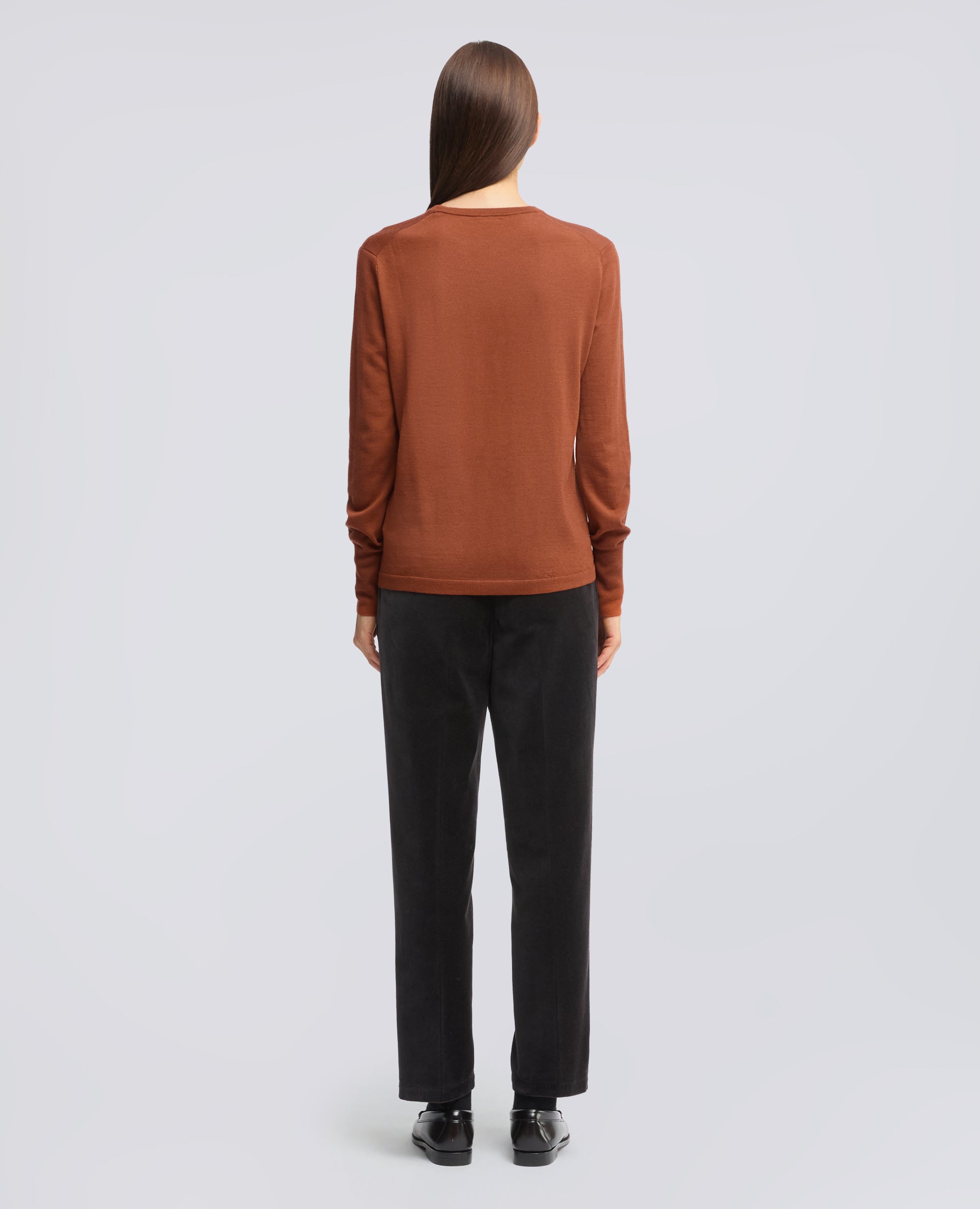 MAGLIA GIROCOLLO IN LANA MERINO - ARANCIO - ASPESI