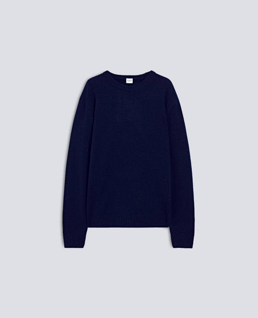 CASHMERE CREW-NECK KNIT - BLU - ASPESI