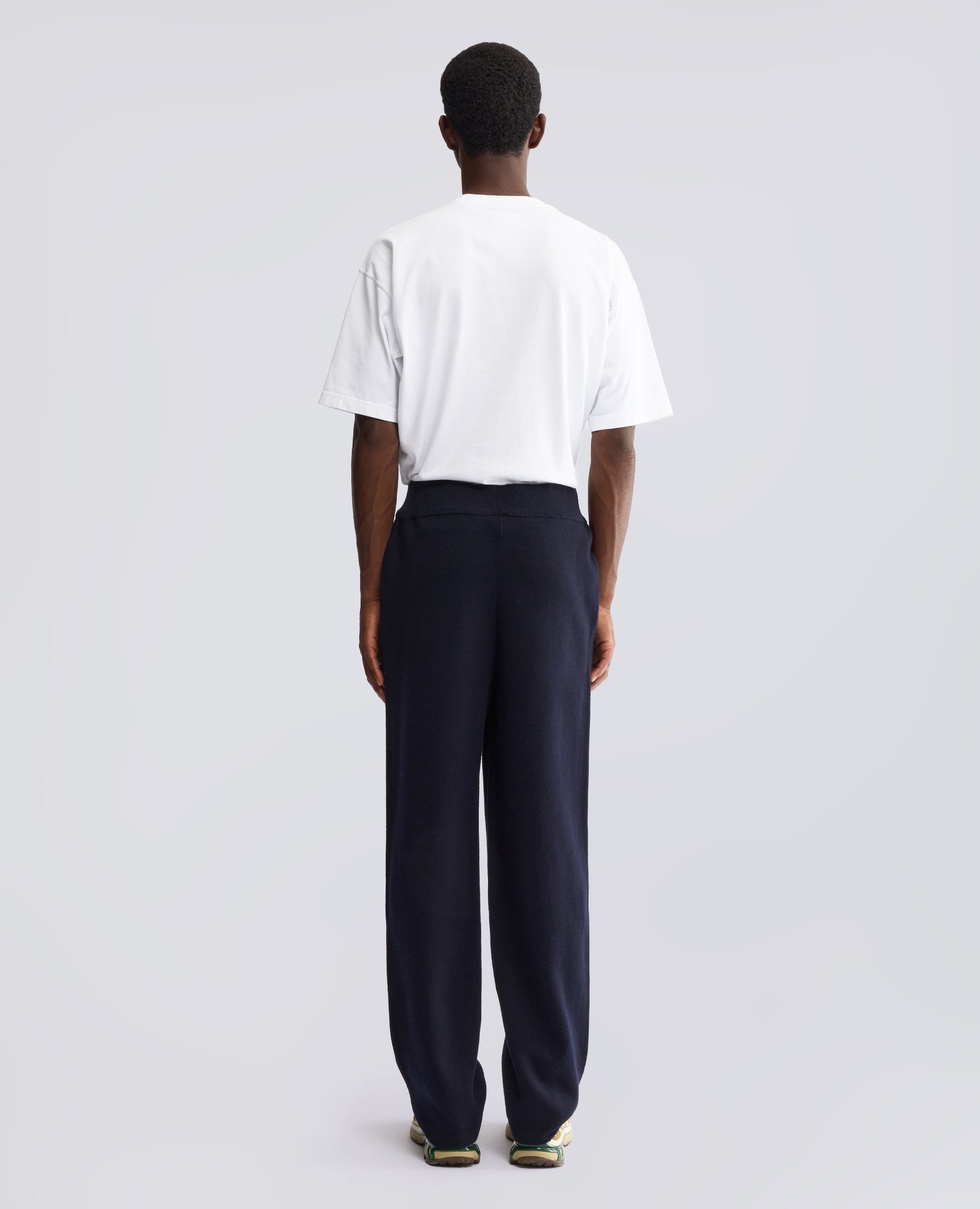 WOOL AND COTTON TROUSERS - BLUE - ASPESI