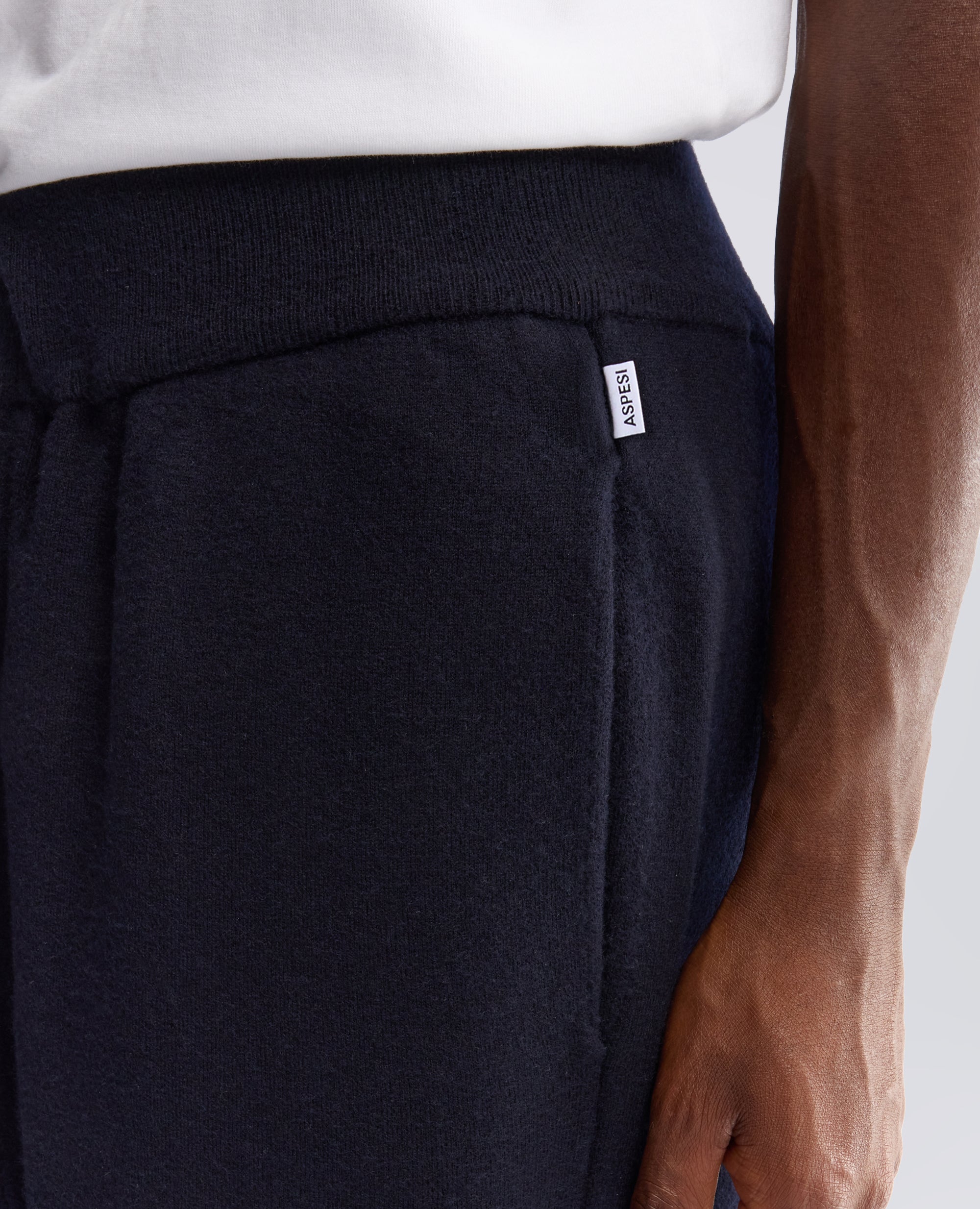 WOOL AND COTTON TROUSERS - BLUE - ASPESI