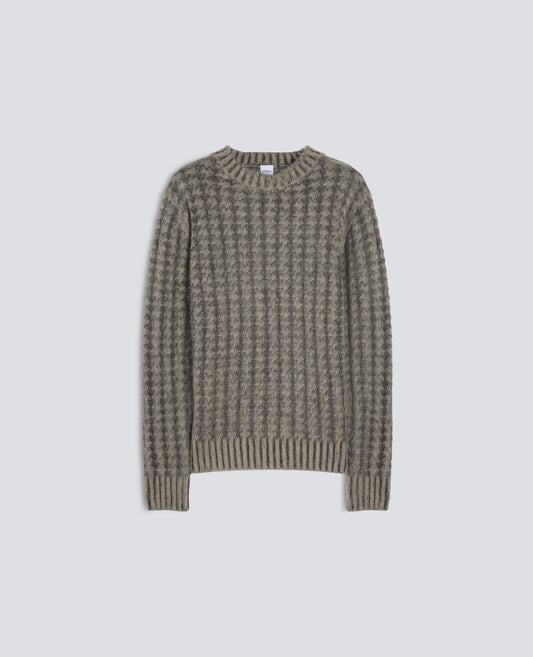 SHETLAND WOOL CREW-NECK KNIT - GRIGIO - ASPESI