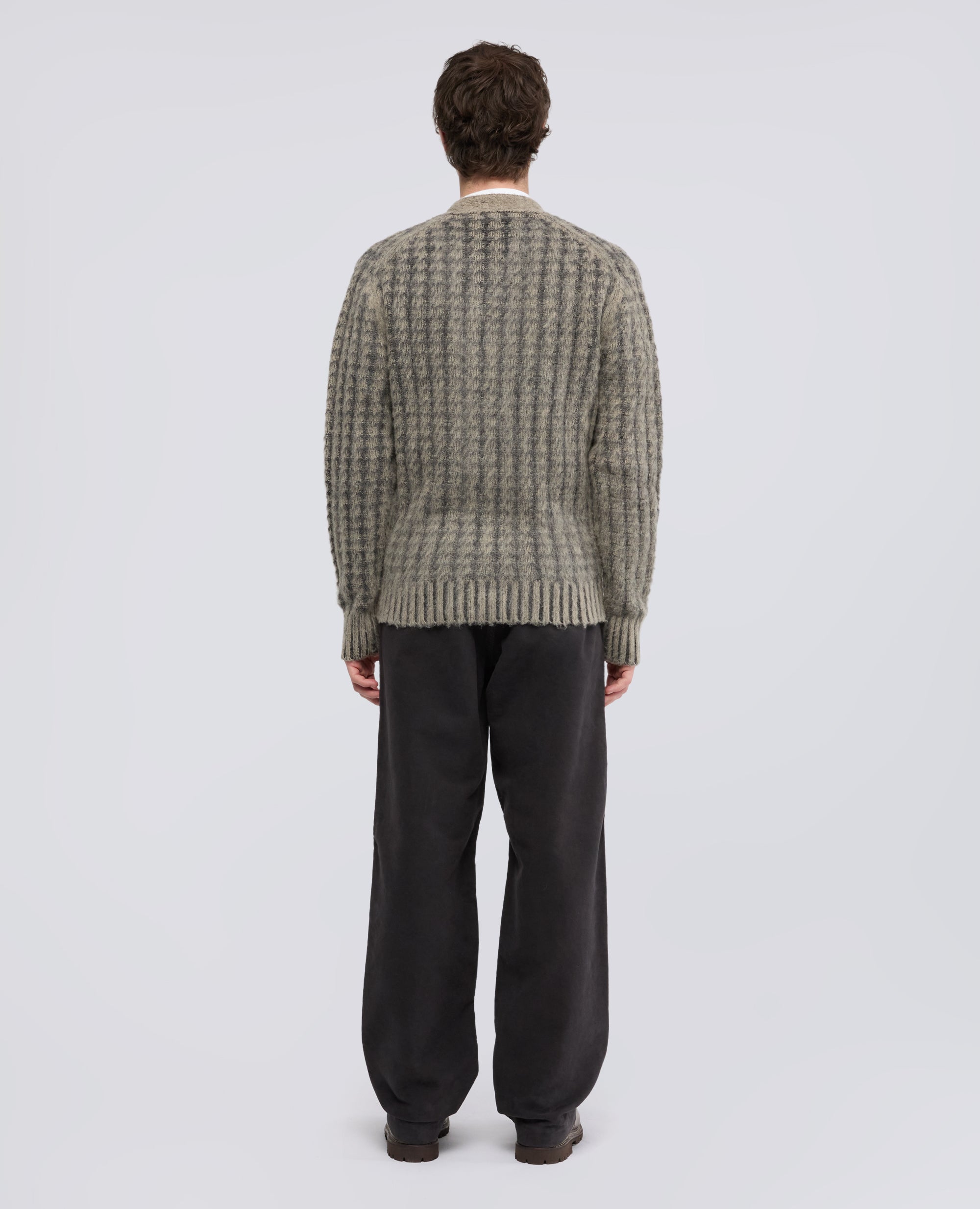 STRICKJACKE AUS SHETLAND-WOLLE - GRIGIO - ASPESI