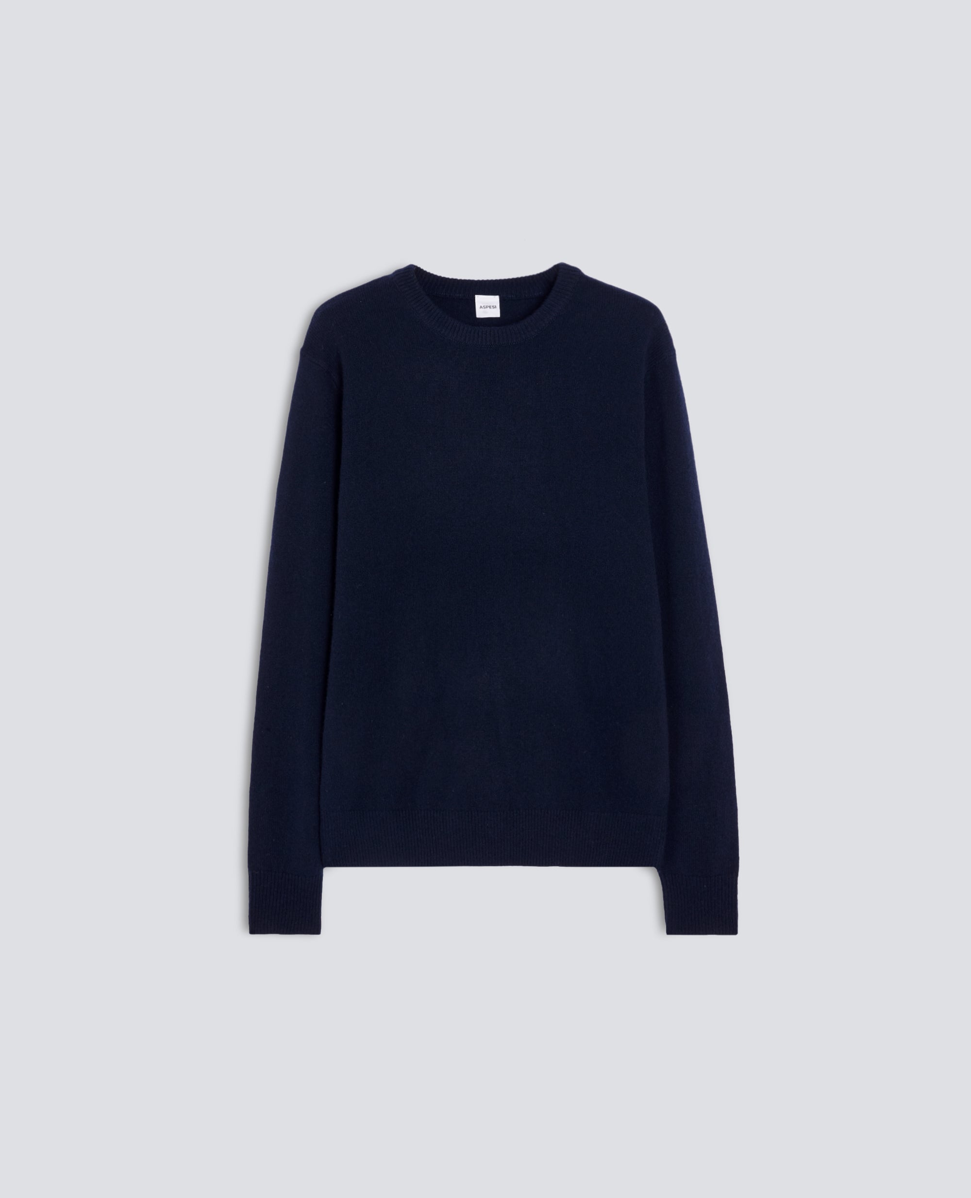 MAGLIA GIROCOLLO IN MISTO LANA, YAK E CASHMERE - BLU - ASPESI