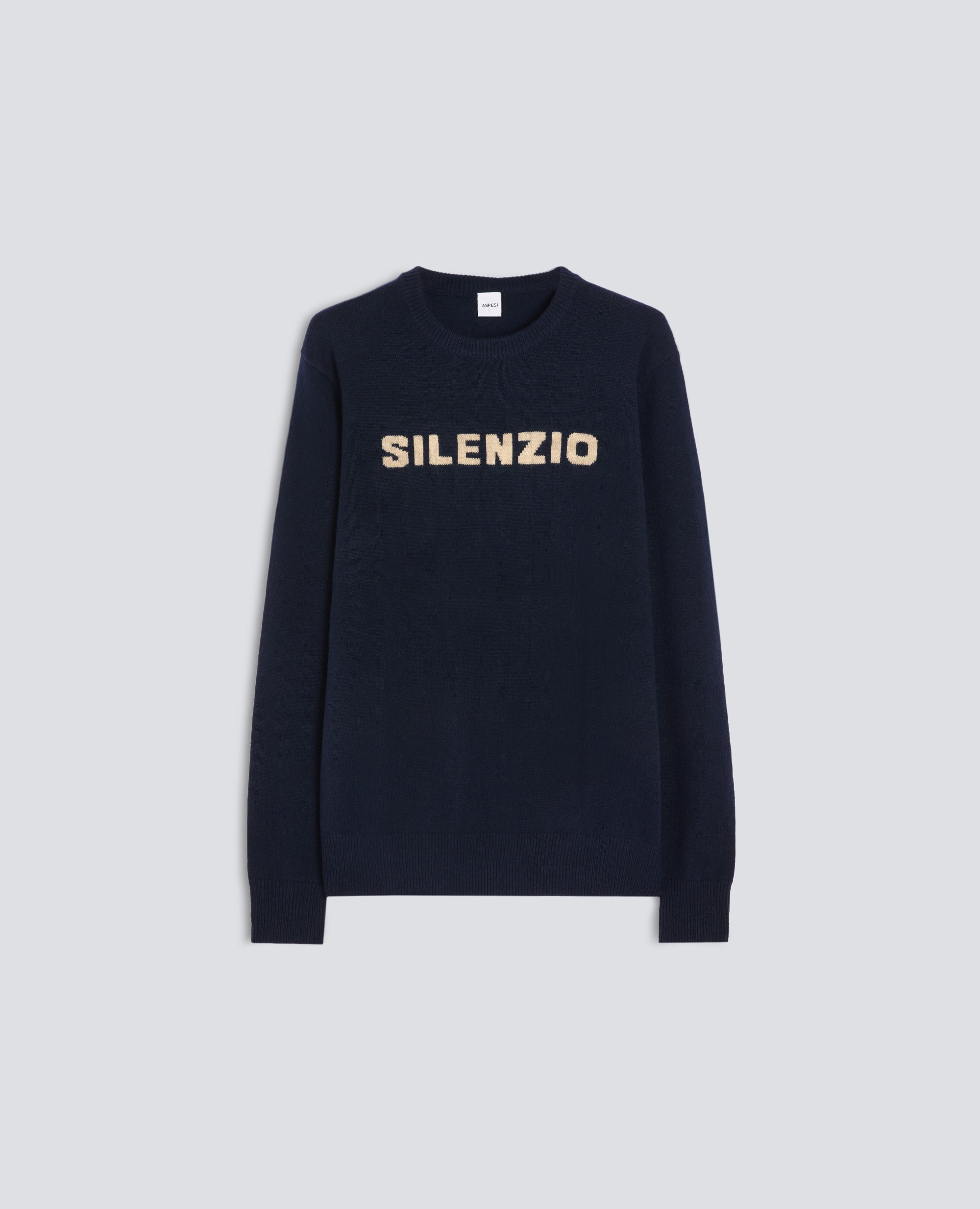 MAGLIA GIROCOLLO IN LANA, YAK E CASHMERE - BLU - ASPESI