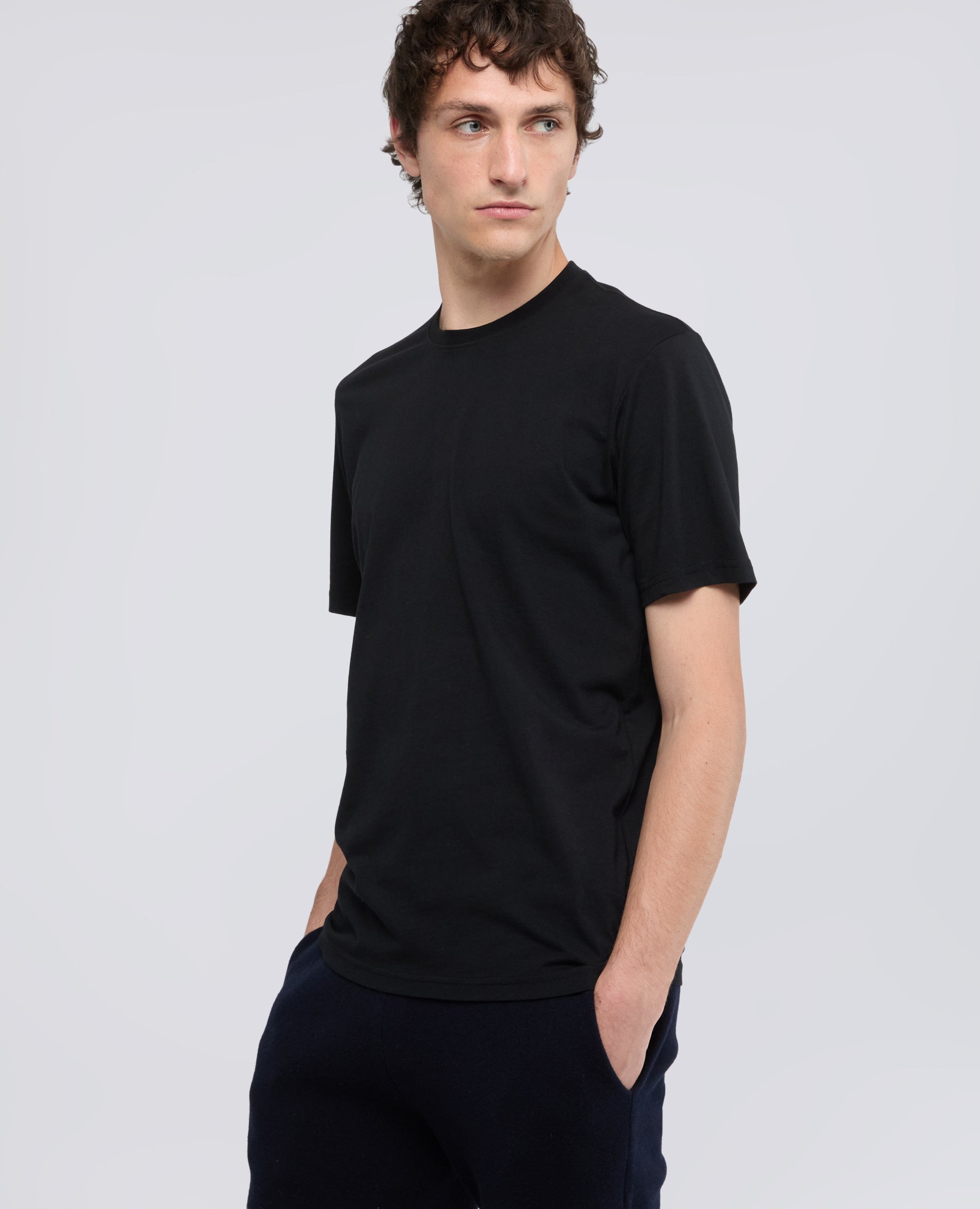 BAUMWOLLJERSEY-T-SHIRT - NERO - ASPESI