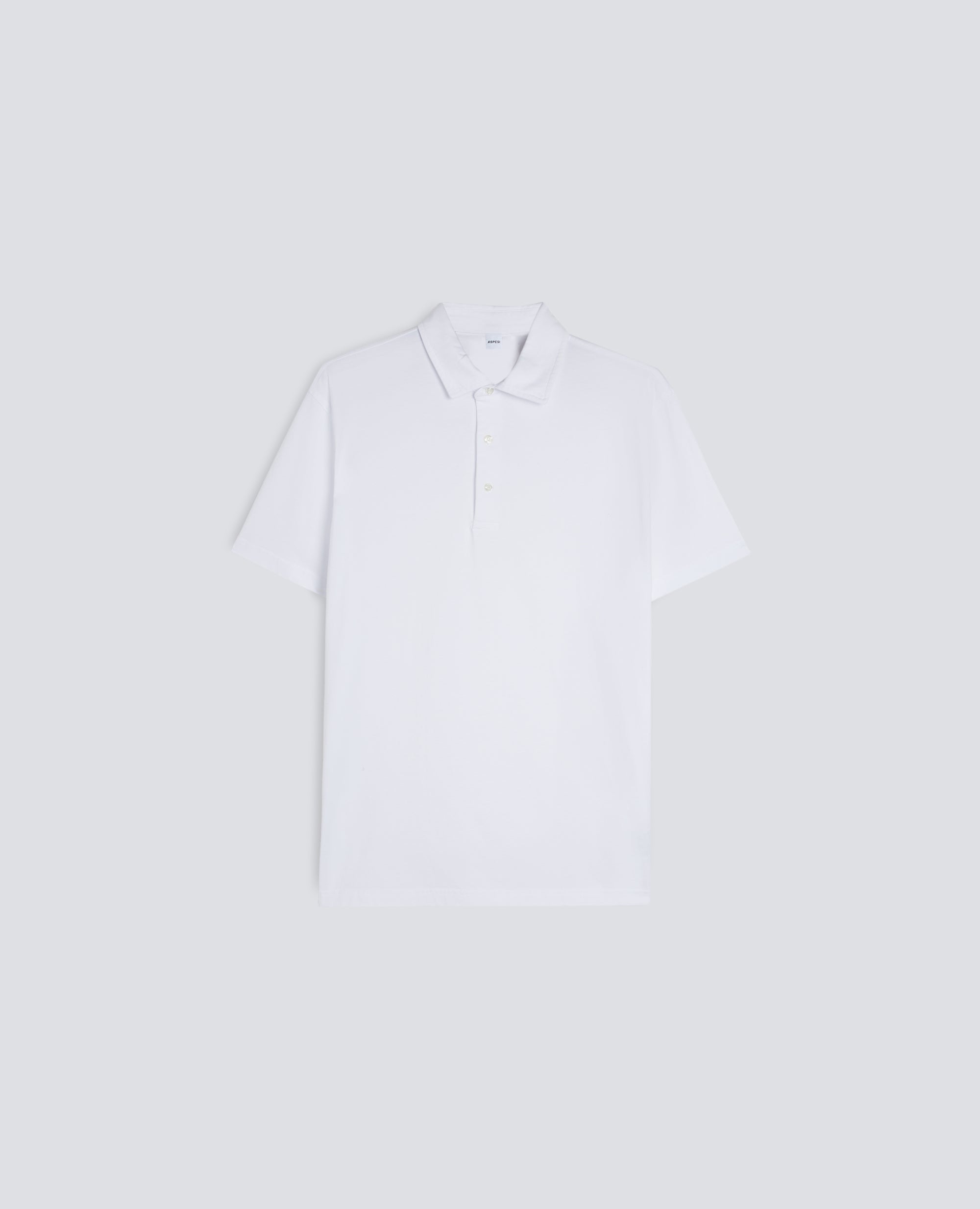 POLO IN JERSEY DI COTONE - BIANCO - ASPESI