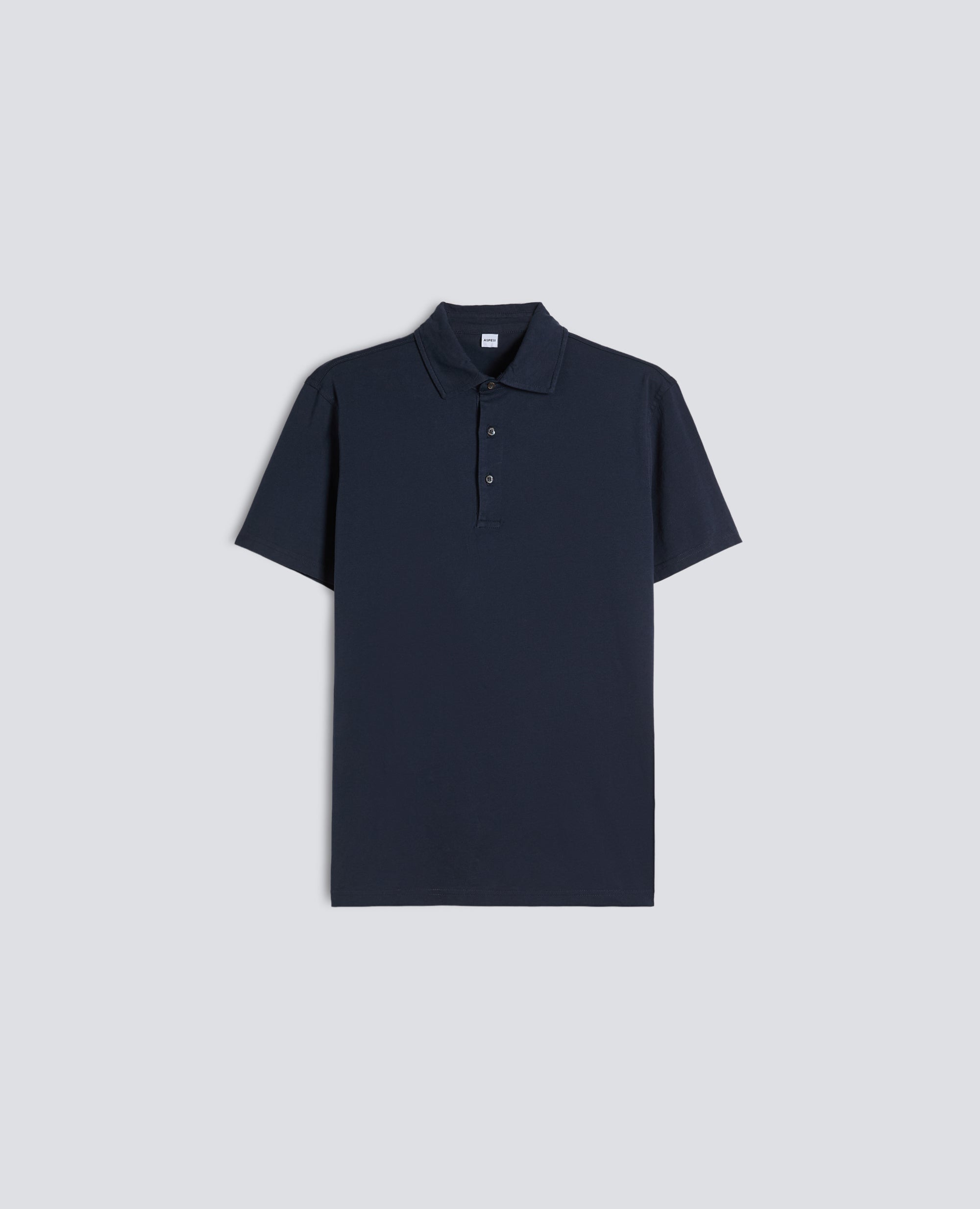 POLO EN JERSEY DE COTON - BLU - ASPESI