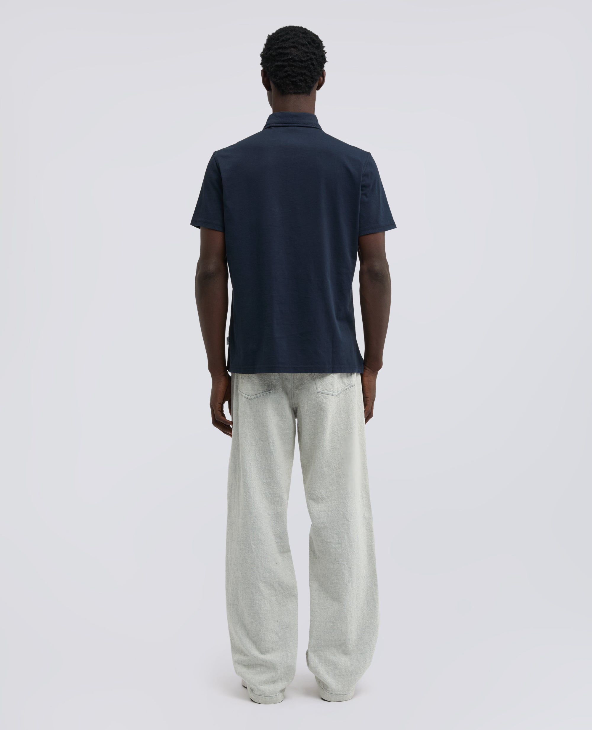 POLO EN JERSEY DE COTON - BLU - ASPESI