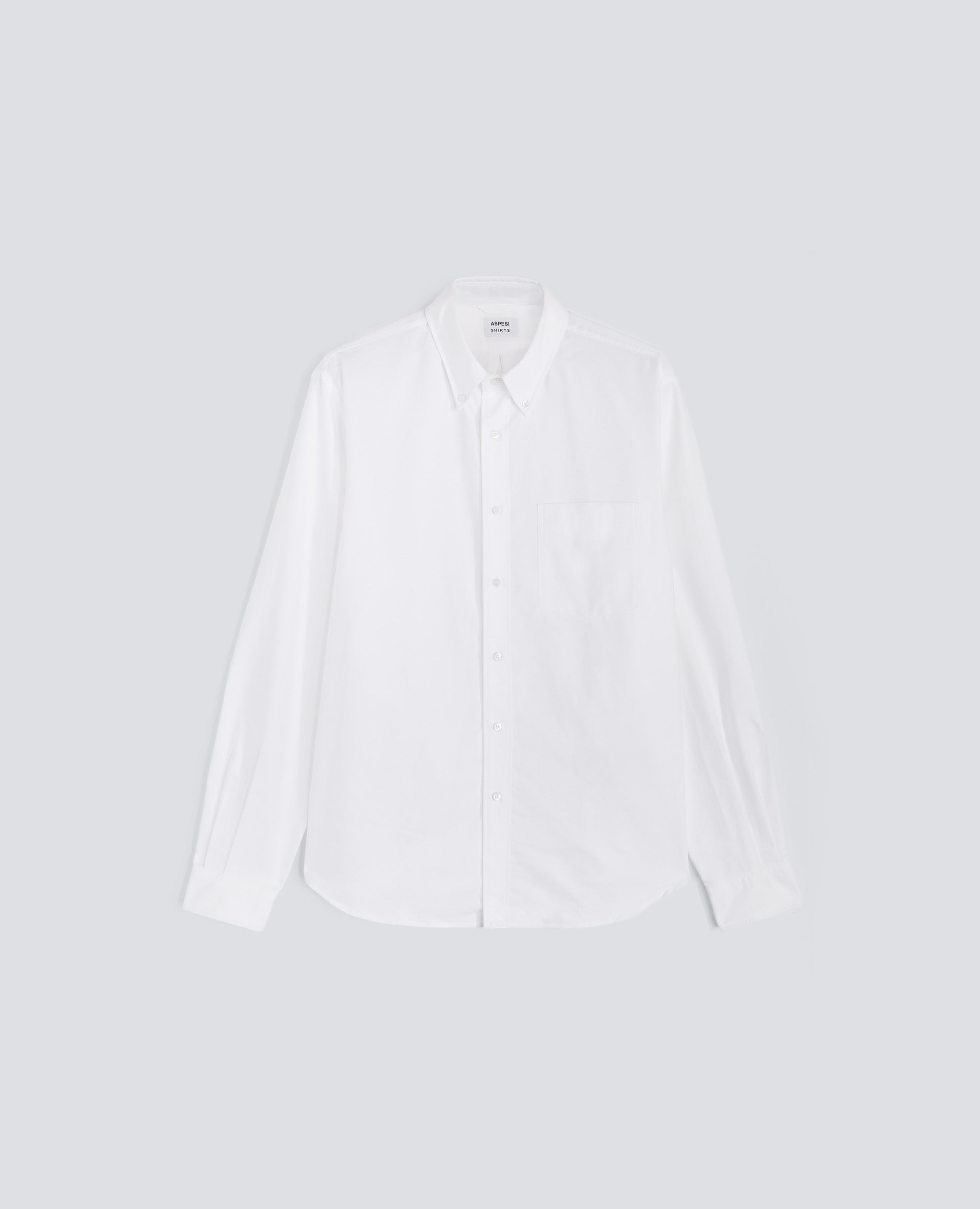 CHEMISE EN COTON OXFORD AVEC COL BOUTONNE - BIANCO - ASPESI