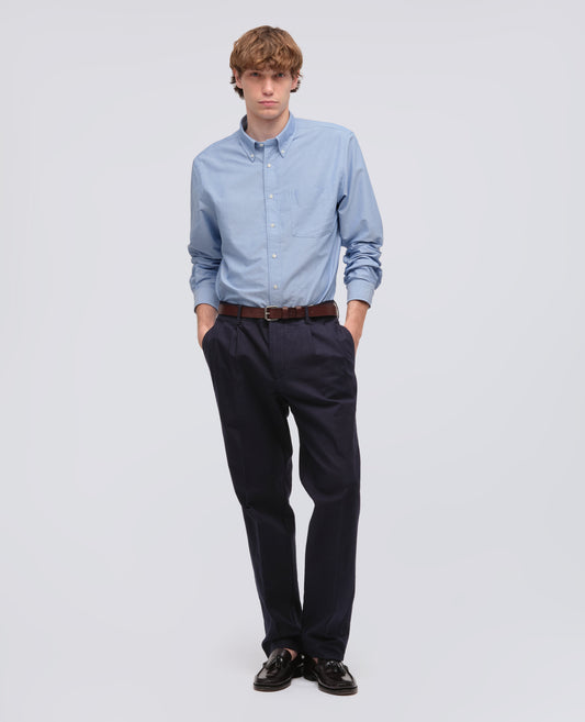 CAMICIA IN COTONE OXFORD CON COLLO BUTTON DOWN - AZZURRO - ASPESI