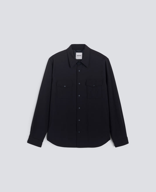 PADDED FLANNEL OVERSHIRT - BLU - ASPESI