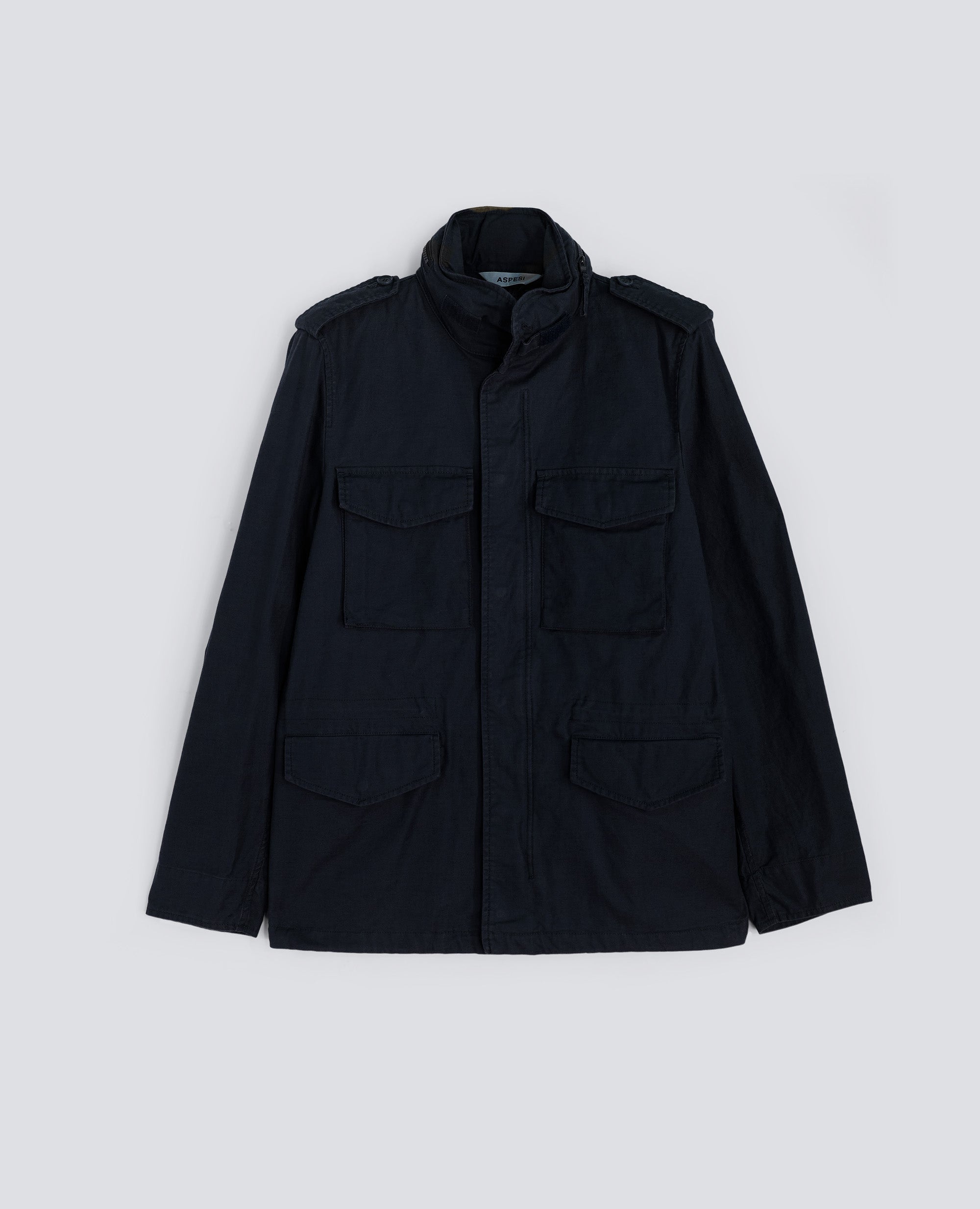 MINI FIELD JACKET EN GABARDINE EN COTON - BLU - ASPESI