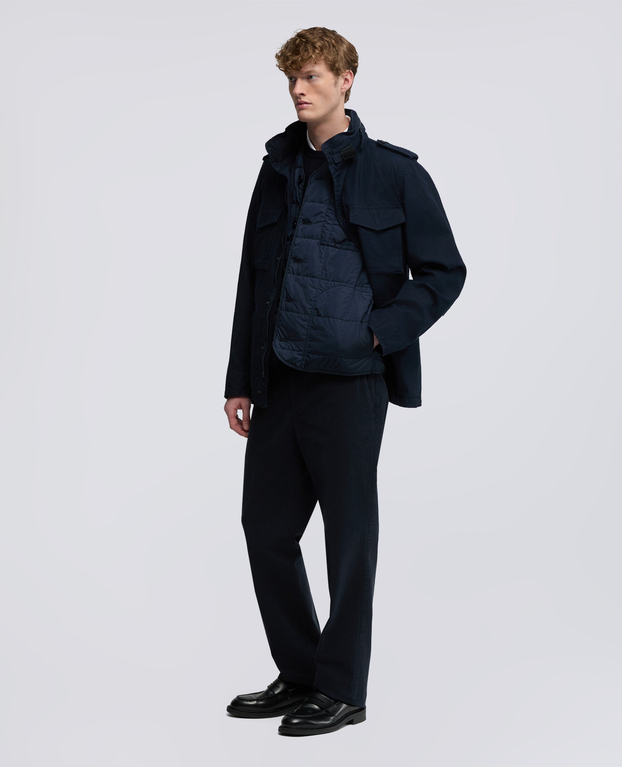MINI FIELD JACKET EN GABARDINE EN COTON - BLU - ASPESI