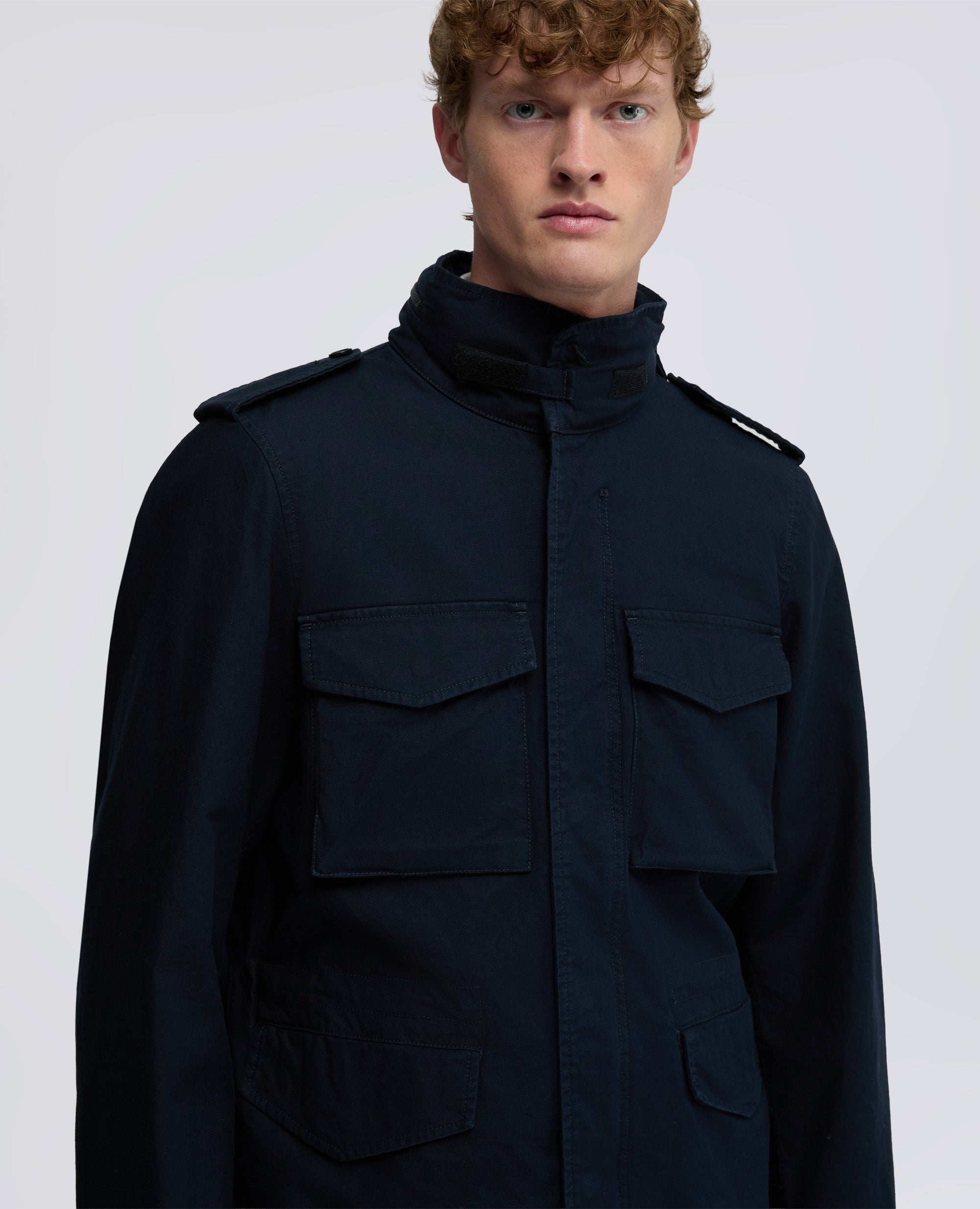 MINI FIELD JACKET EN GABARDINE EN COTON - BLU - ASPESI
