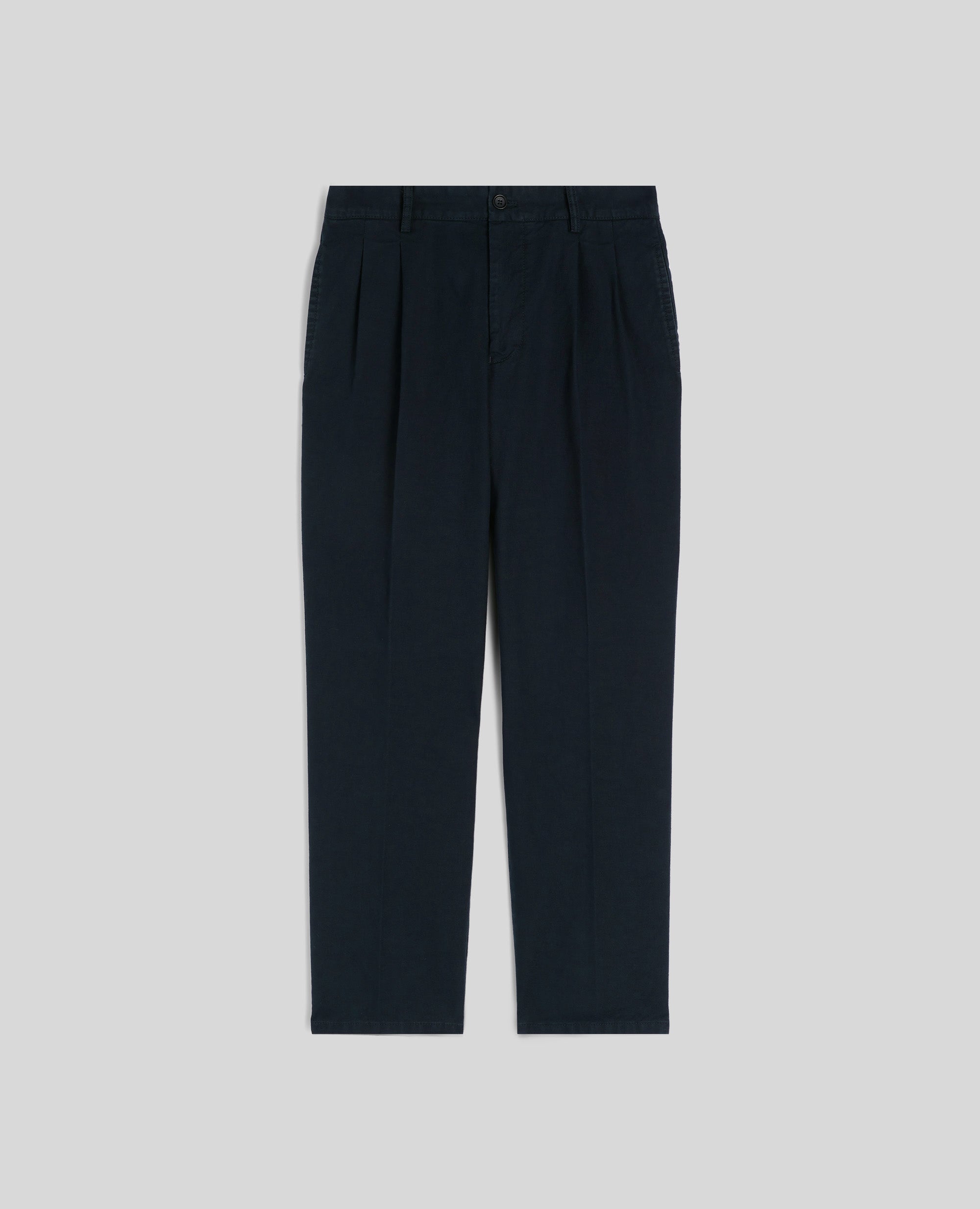 PANTALONE SLIM BANANA IN GABARDINA DI COTONE - BLU - ASPESI
