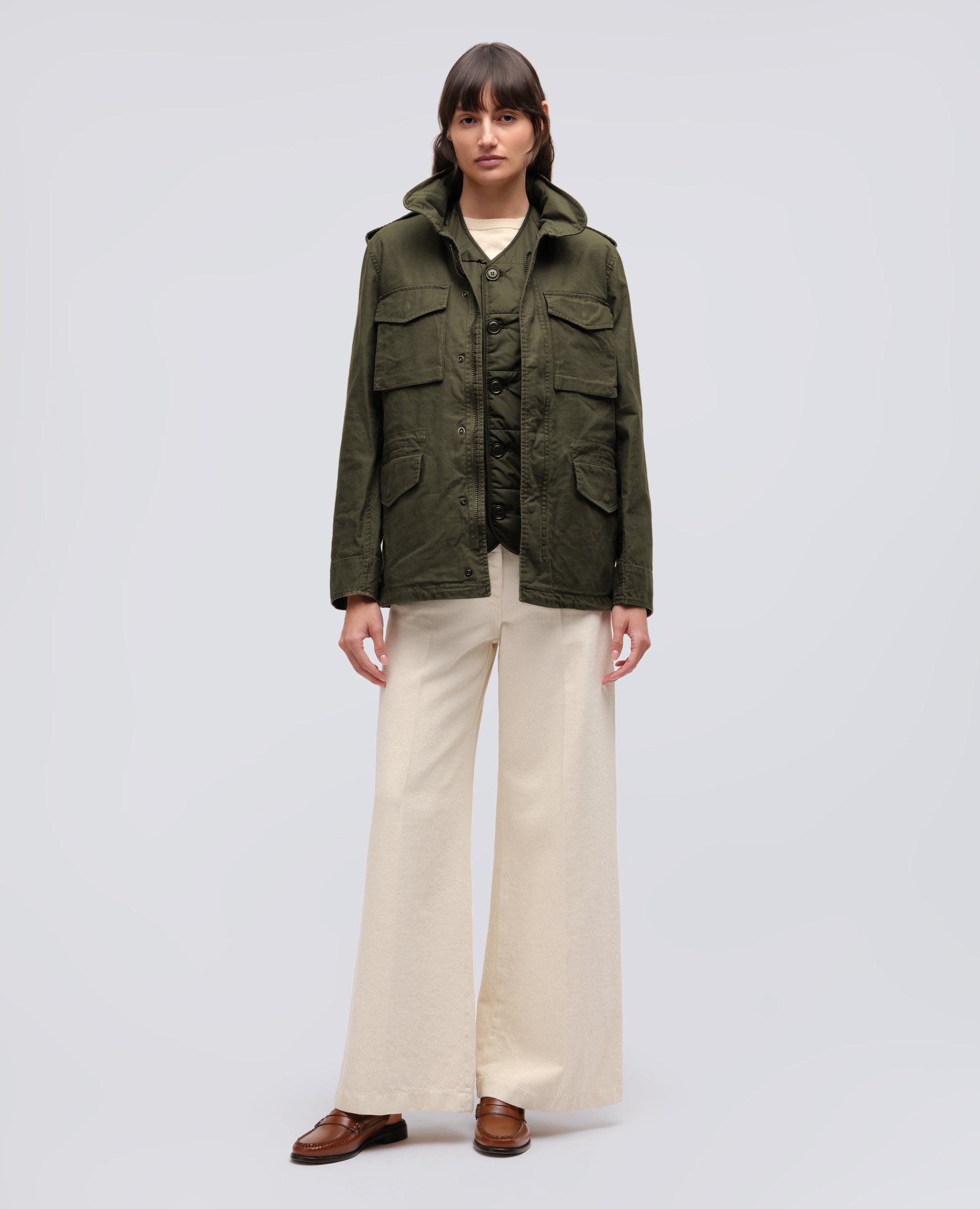 MINI FIELD JACKET WITH INNER VEST - VERDE - ASPESI