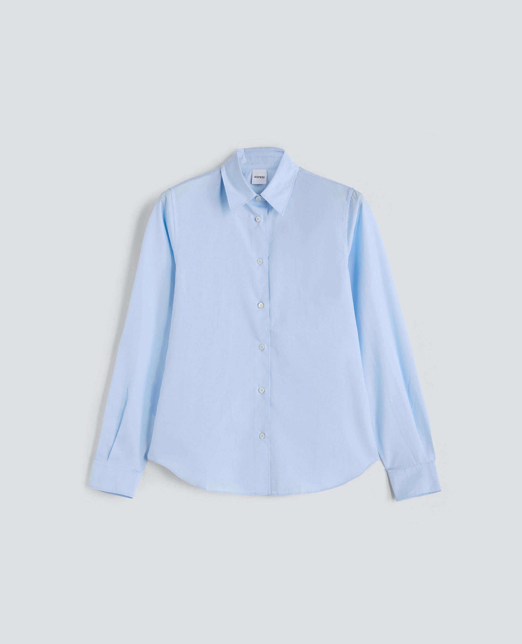 CAMICIA IN POPELINE DI COTONE - AZZURRO - ASPESI