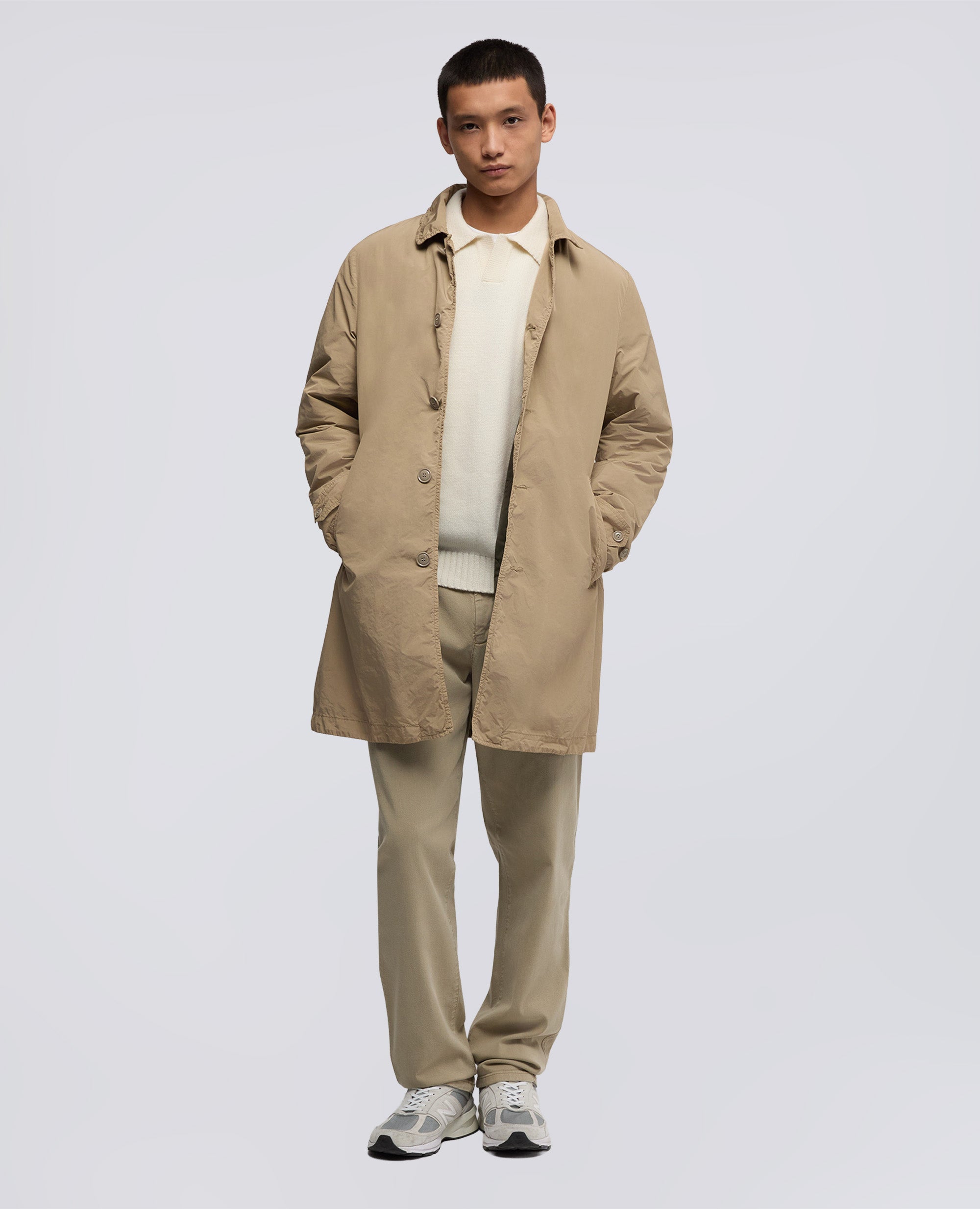 WASSERDICHTE KOMPAKTE POLYESTER-UND NYLON-HULLE - BEIGE - ASPESI