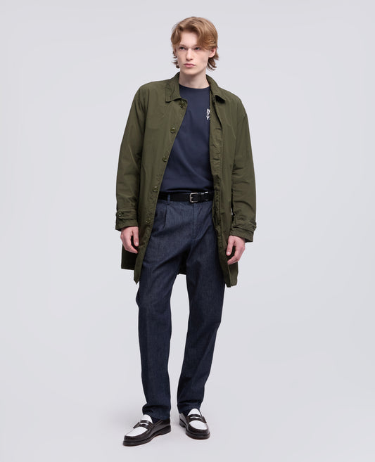 POLYESTER AND COMPACT NYLON RAINCOAT - VERDE - ASPESI