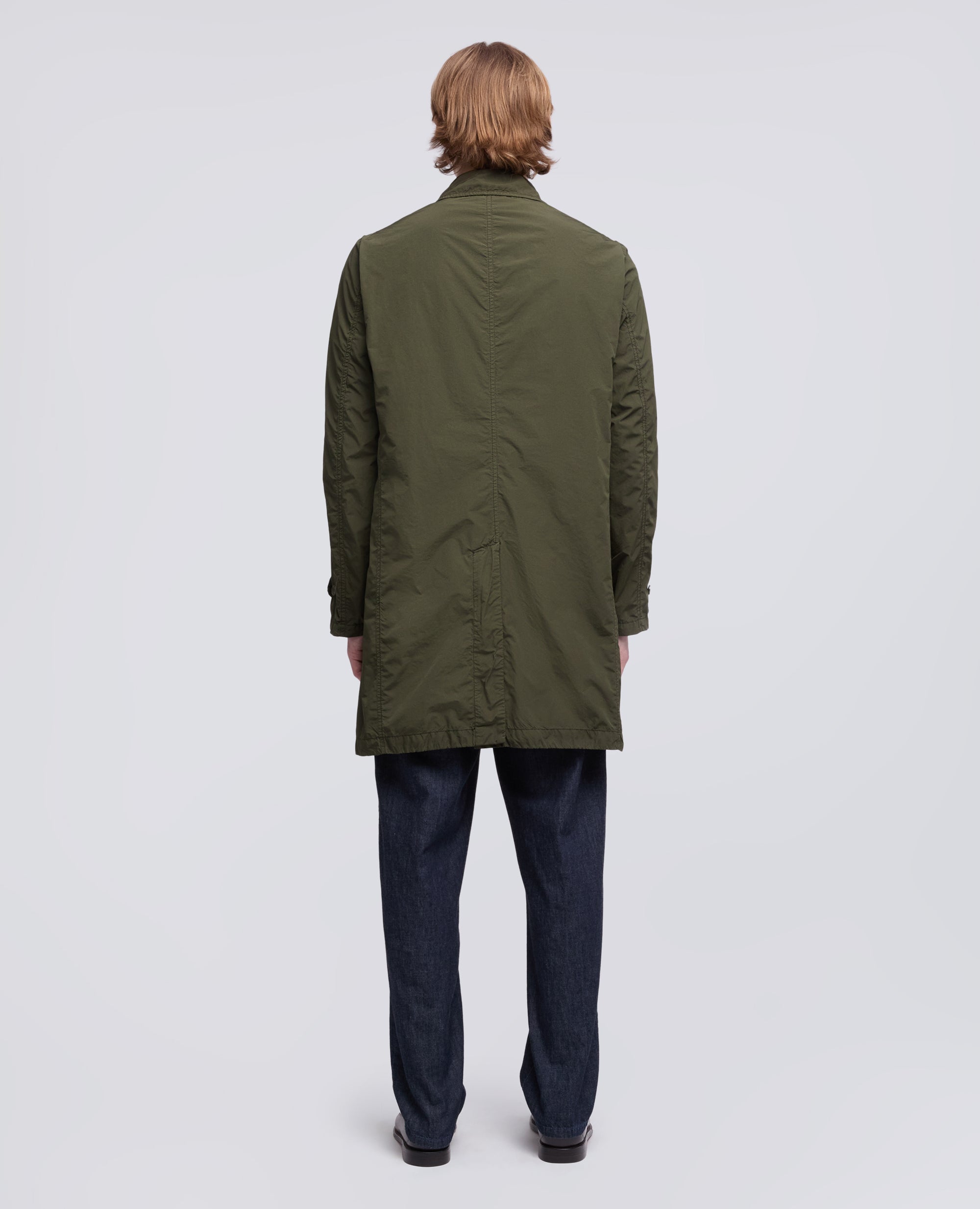 POLYESTER AND COMPACT NYLON RAINCOAT - VERDE - ASPESI