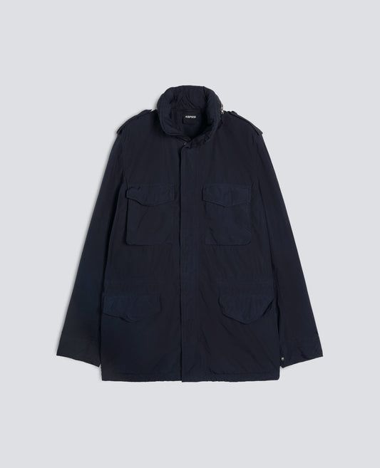 CHAQUETA 65 REPLICA DE POLIESTER Y NYLON COMPACTO - BLU - ASPESI