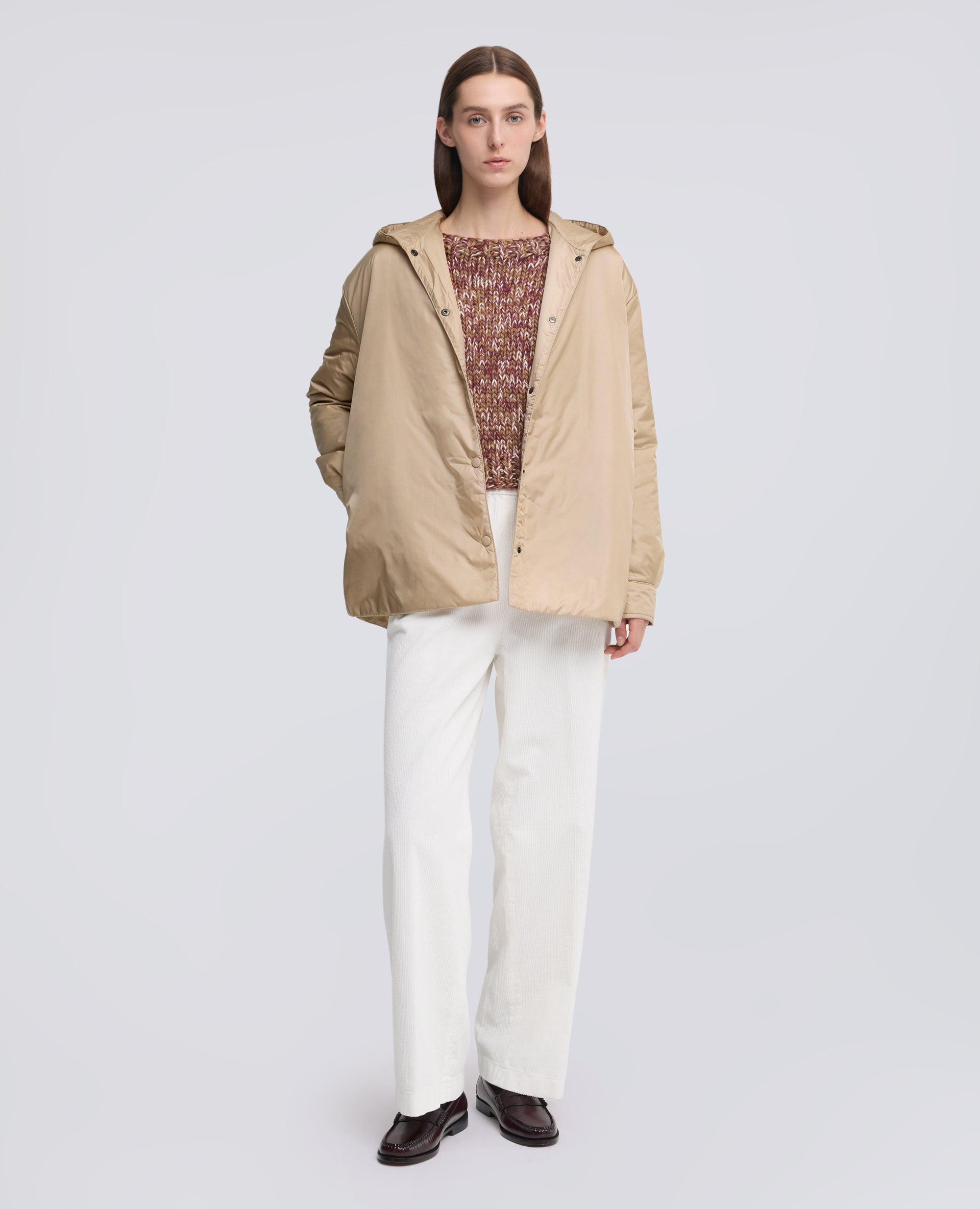 GIUBBOTTO BETH CON CAPPUCCIO - BEIGE - ASPESI