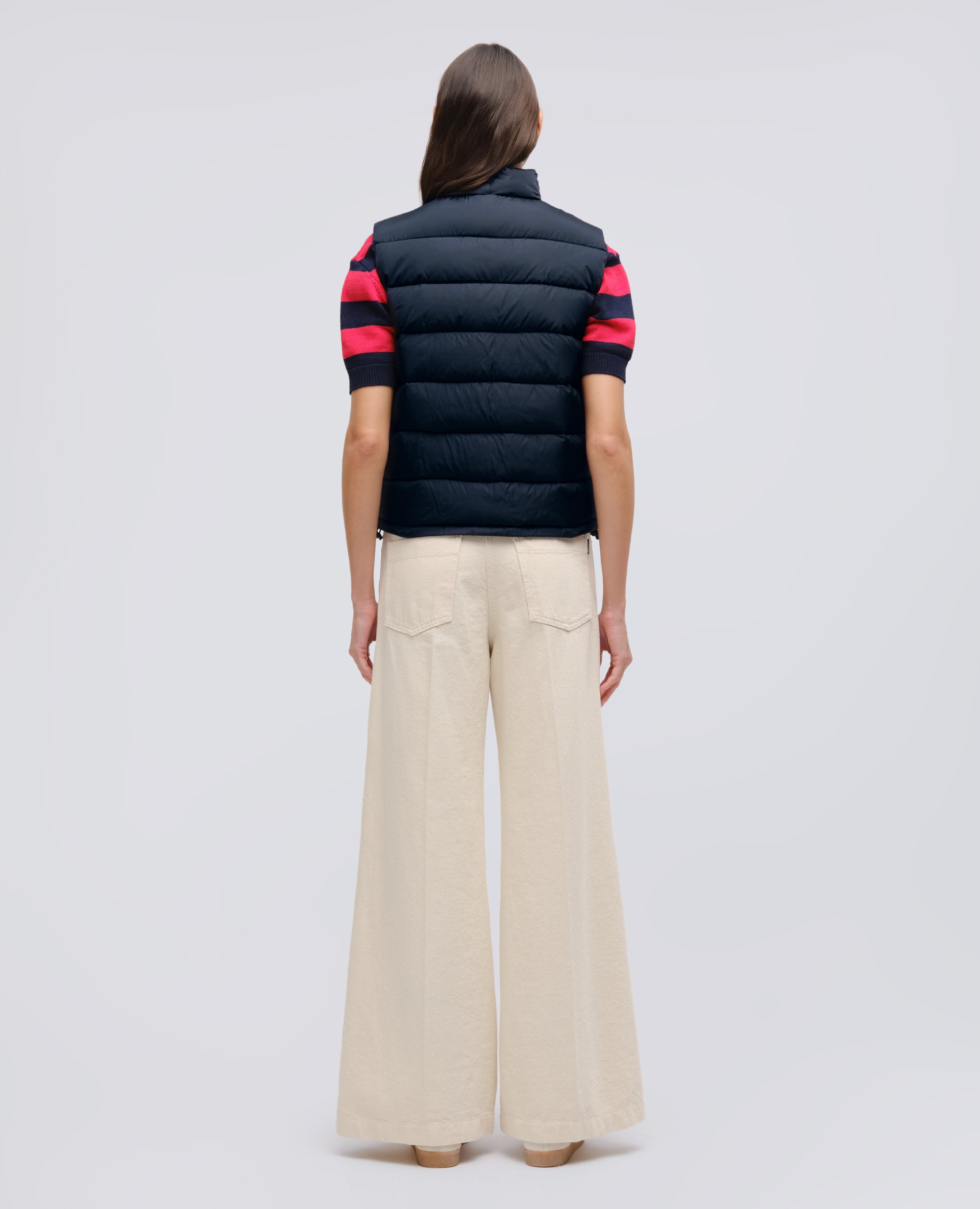 NEUE MINNIE-WESTE AUS RECYCELTEM NYLON - BLU - ASPESI