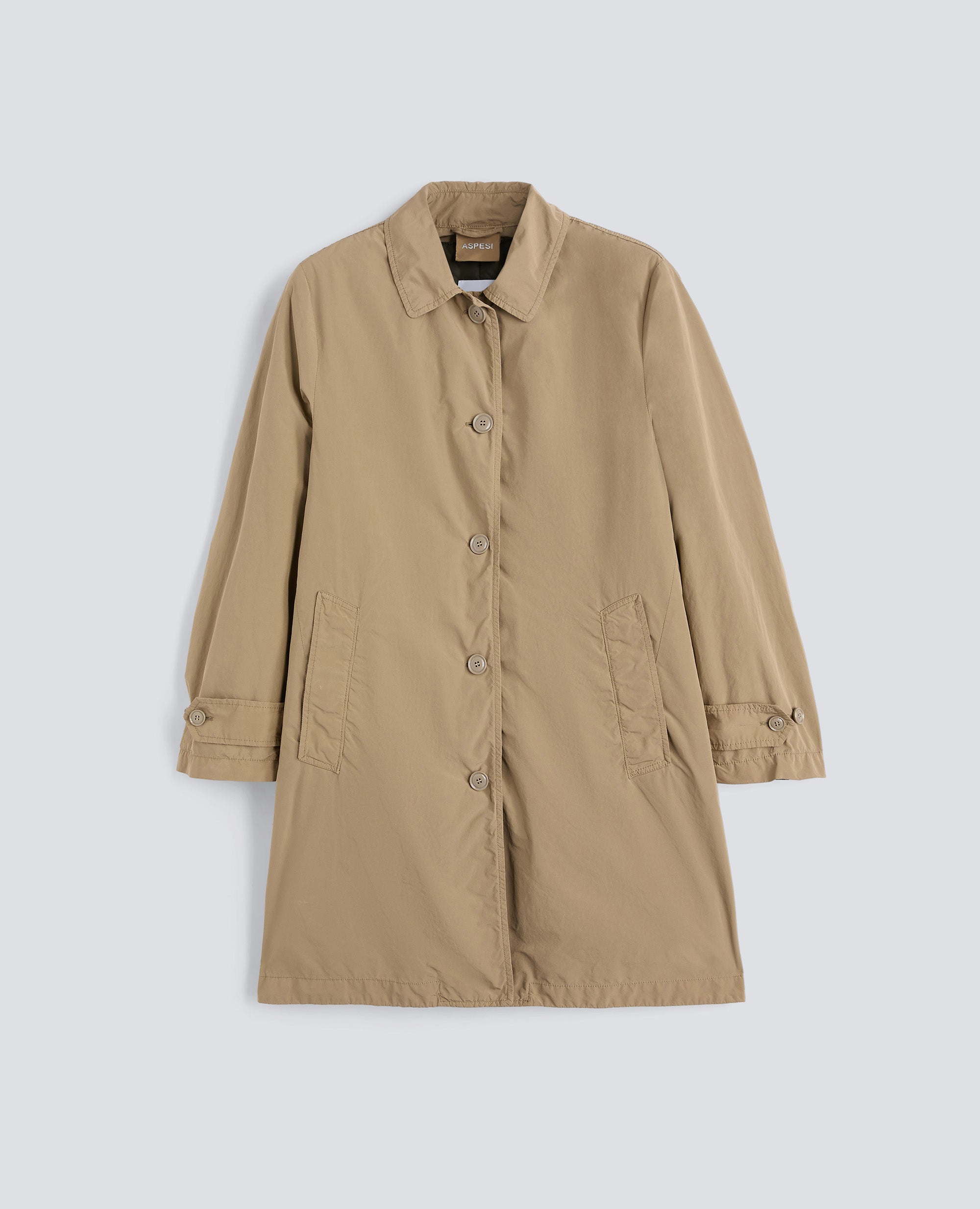 IMPERMEABLE EN POLYESTER ET NYLON COMPACT - BEIGE - ASPESI