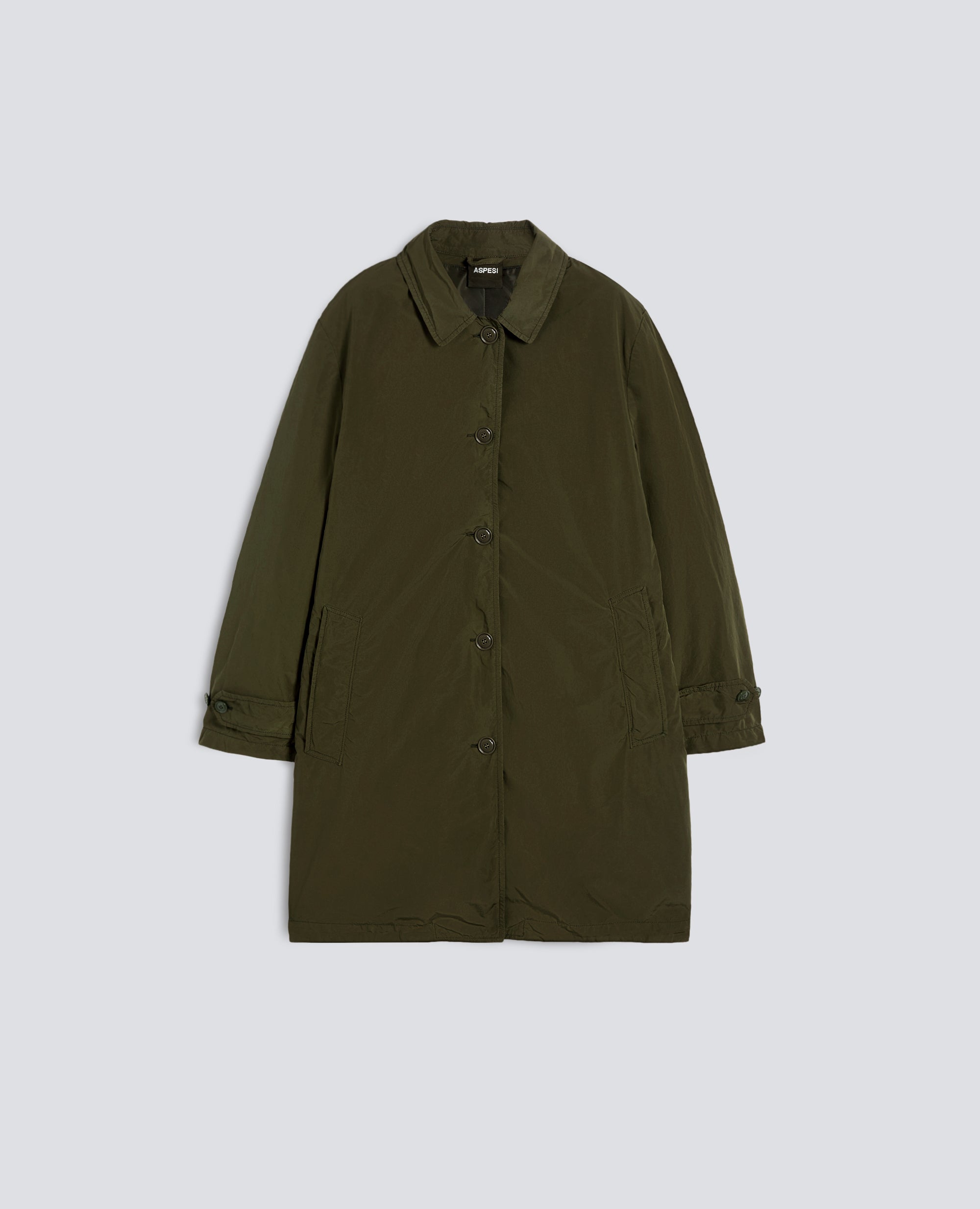 IMPERMEABLE EN POLYESTER ET NYLON COMPACT - VERDE - ASPESI