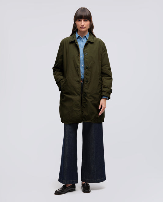 IMPERMEABILE IN POLIESTERE E NYLON COMPATTO - VERDE - ASPESI
