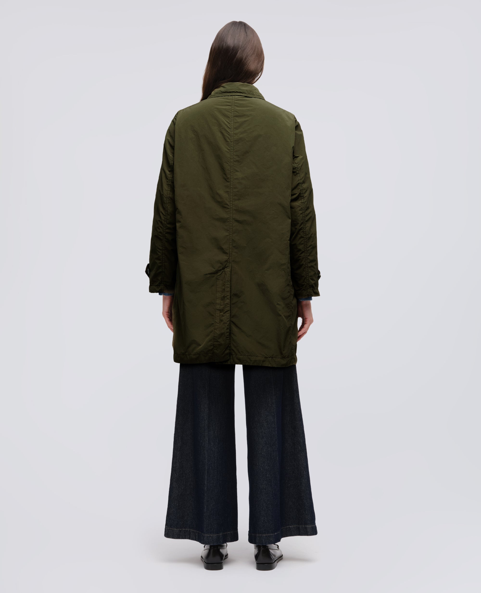 IMPERMEABLE EN POLYESTER ET NYLON COMPACT - VERDE - ASPESI