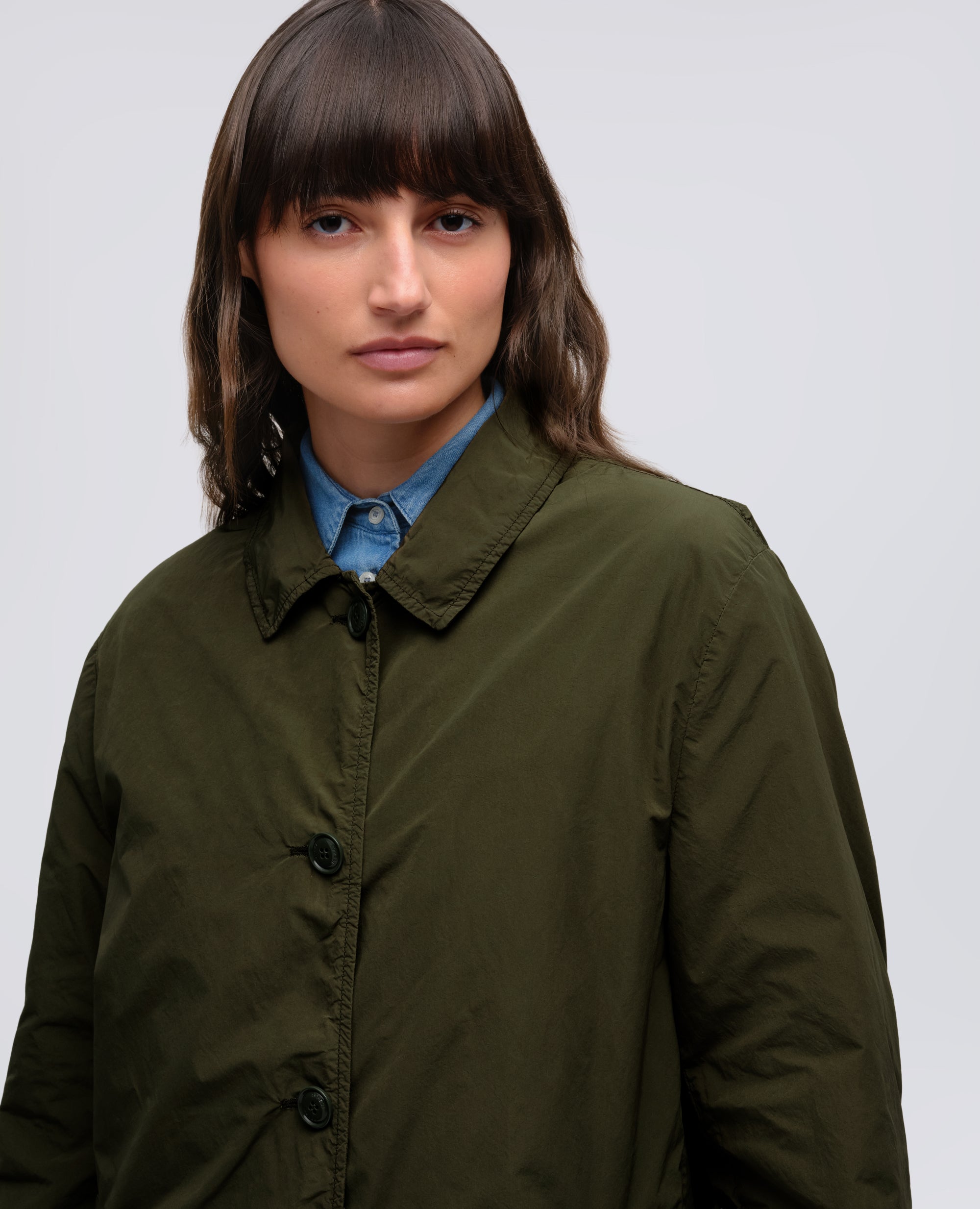 IMPERMEABLE EN POLYESTER ET NYLON COMPACT - VERDE - ASPESI