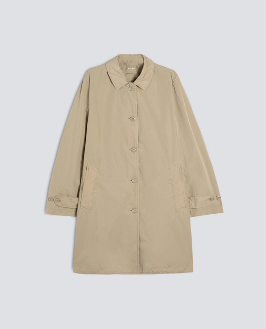 VESTE IMPERMEABLE EN POLYESTER ET NYLON COMPACT - BEIGE - ASPESI