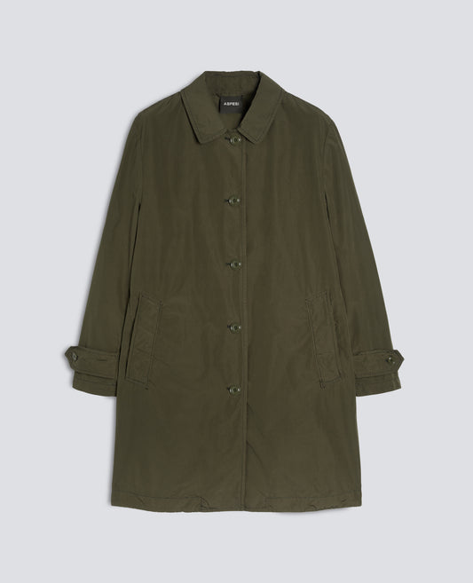 VESTE IMPERMEABLE EN POLYESTER ET NYLON COMPACT - VERDE - ASPESI