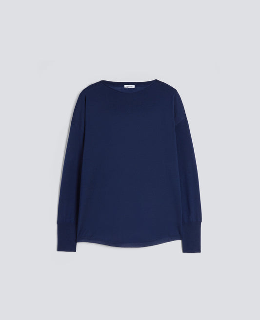 PULL ADECOLLETE BATEAU - BLU - ASPESI