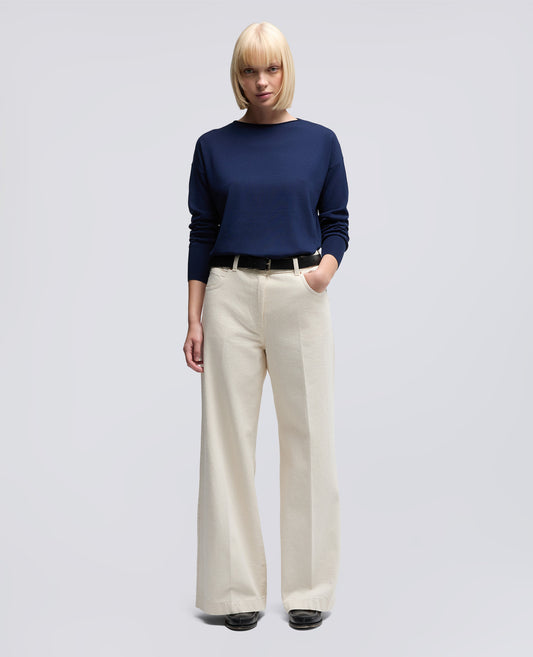PULL ADECOLLETE BATEAU - BLU - ASPESI