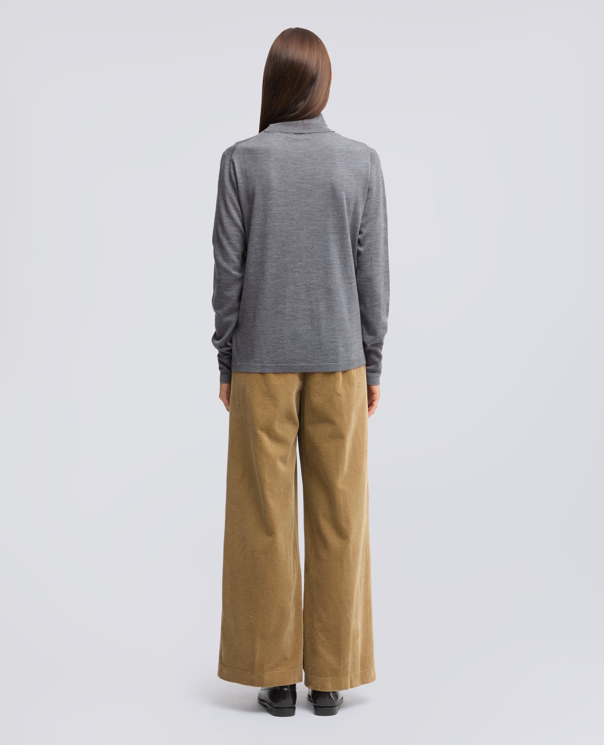 PULL ACOL ROULE EN LAINE - GRIGIO - ASPESI