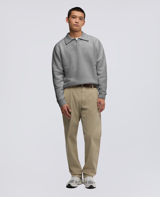 CAMISA POLO DE MEZCLA DE LANA - GRIGIO - ASPESI