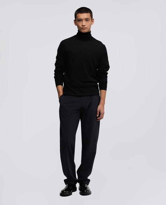 JERSEY DE CUELLO ALTO DE LANA MERINO - NERO - ASPESI