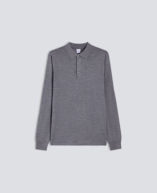POLO A MANICHE LUNGHE - GRIGIO - ASPESI