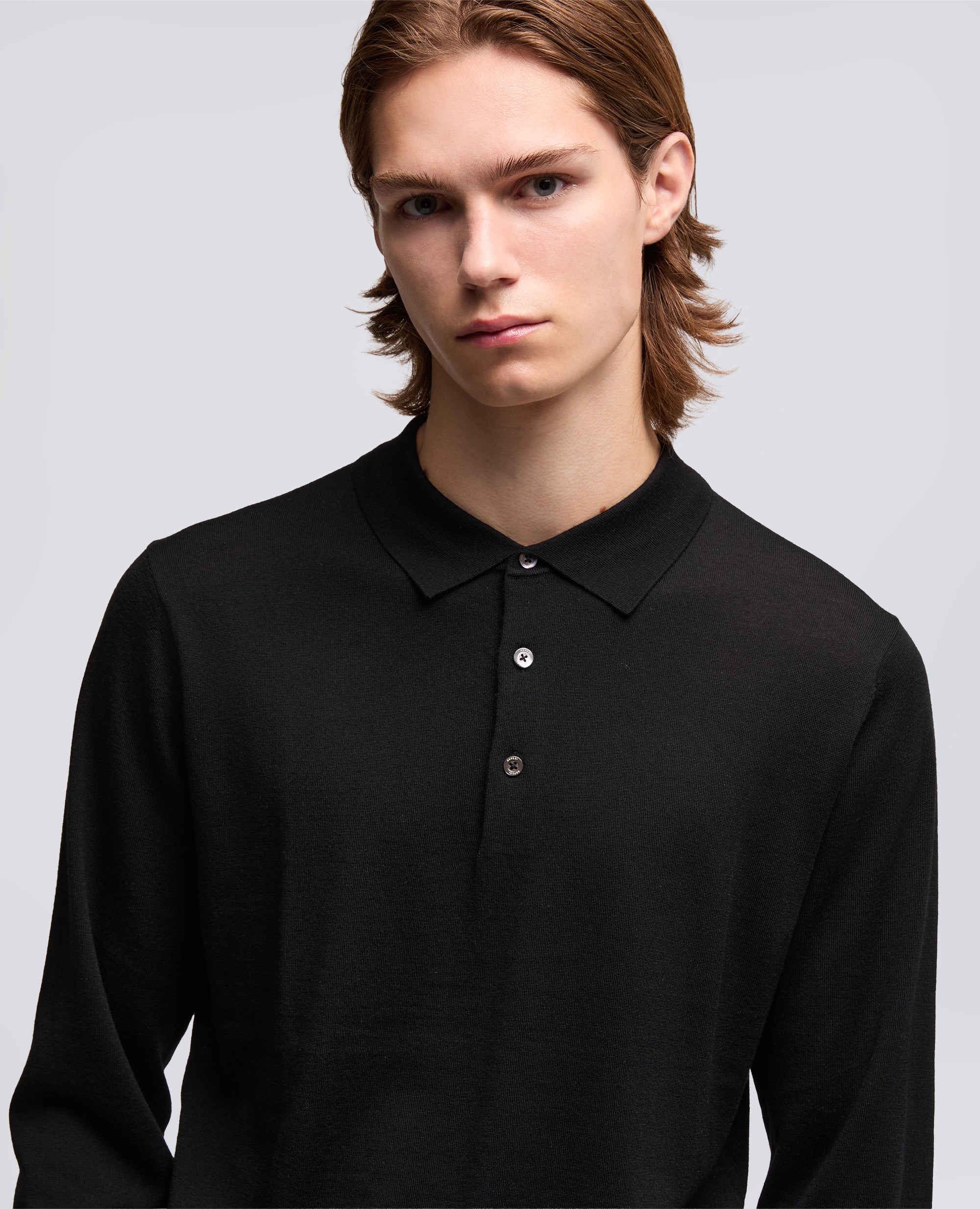 CAMISA POLO DE MANGA LARGA - NERO - ASPESI
