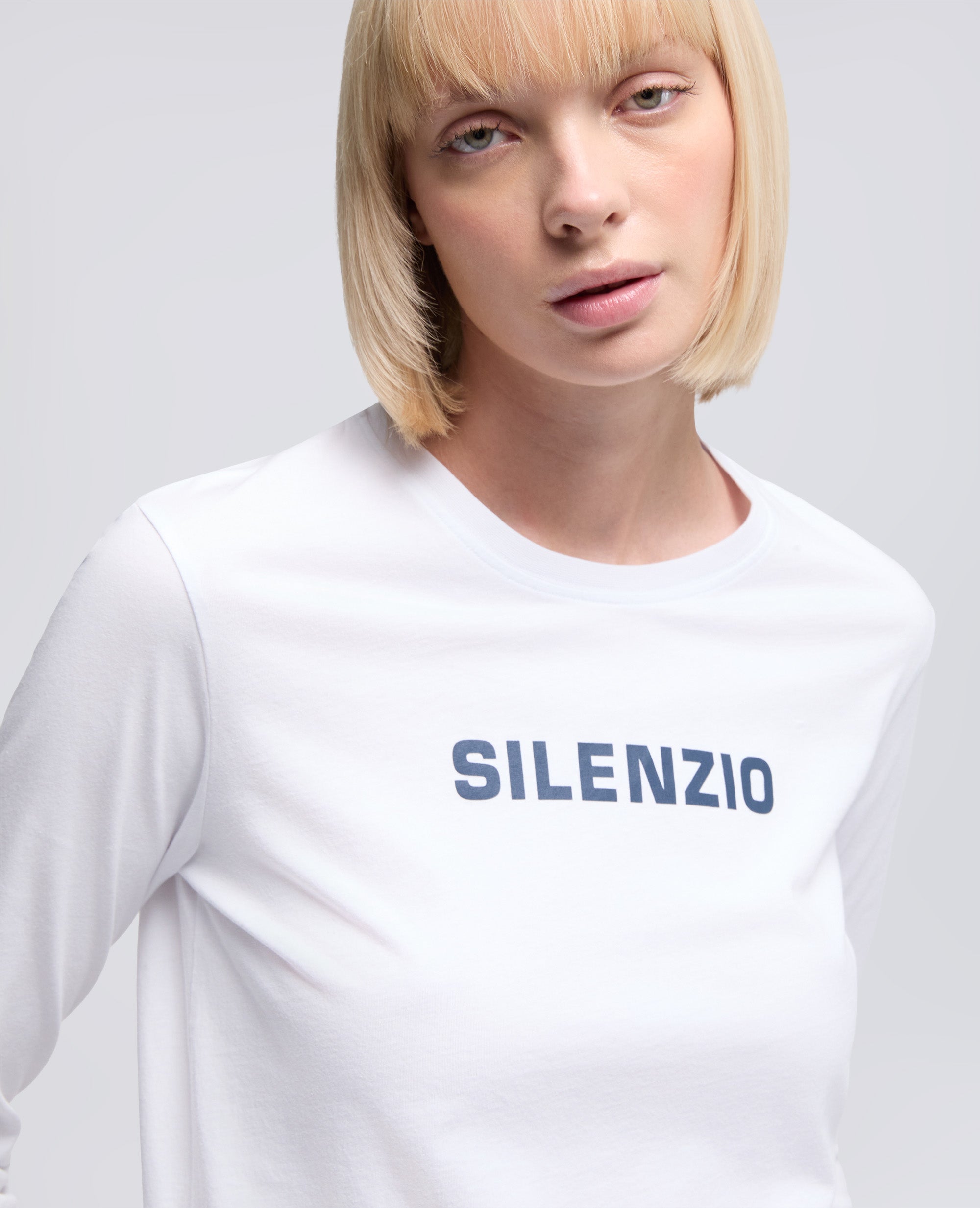 CAMISETA DE MANGA LARGA SILENCE - BIANCO - ASPESI