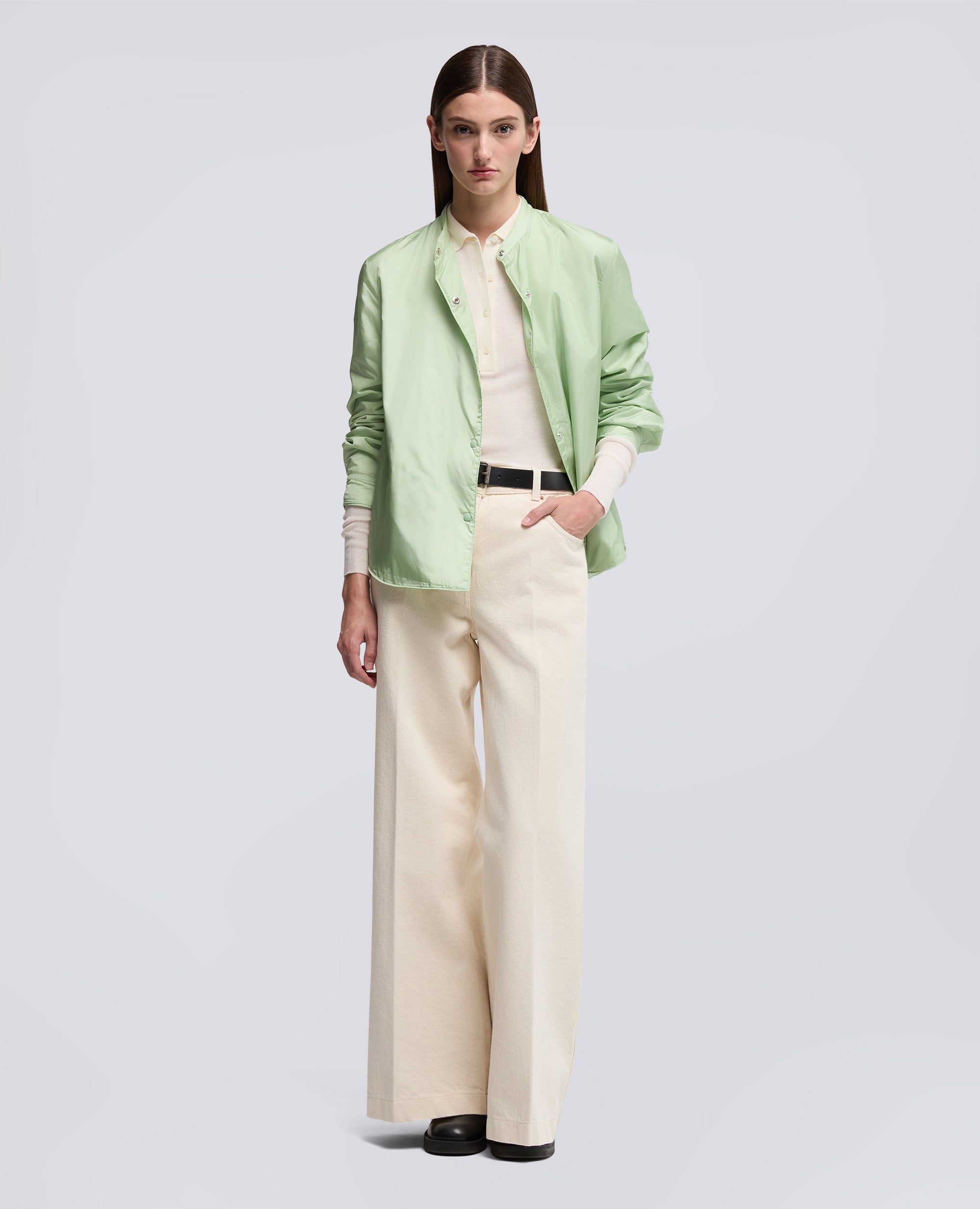 VESTE CHEMISE TECHNIQUE EN TAFFETAS - VERDE - ASPESI