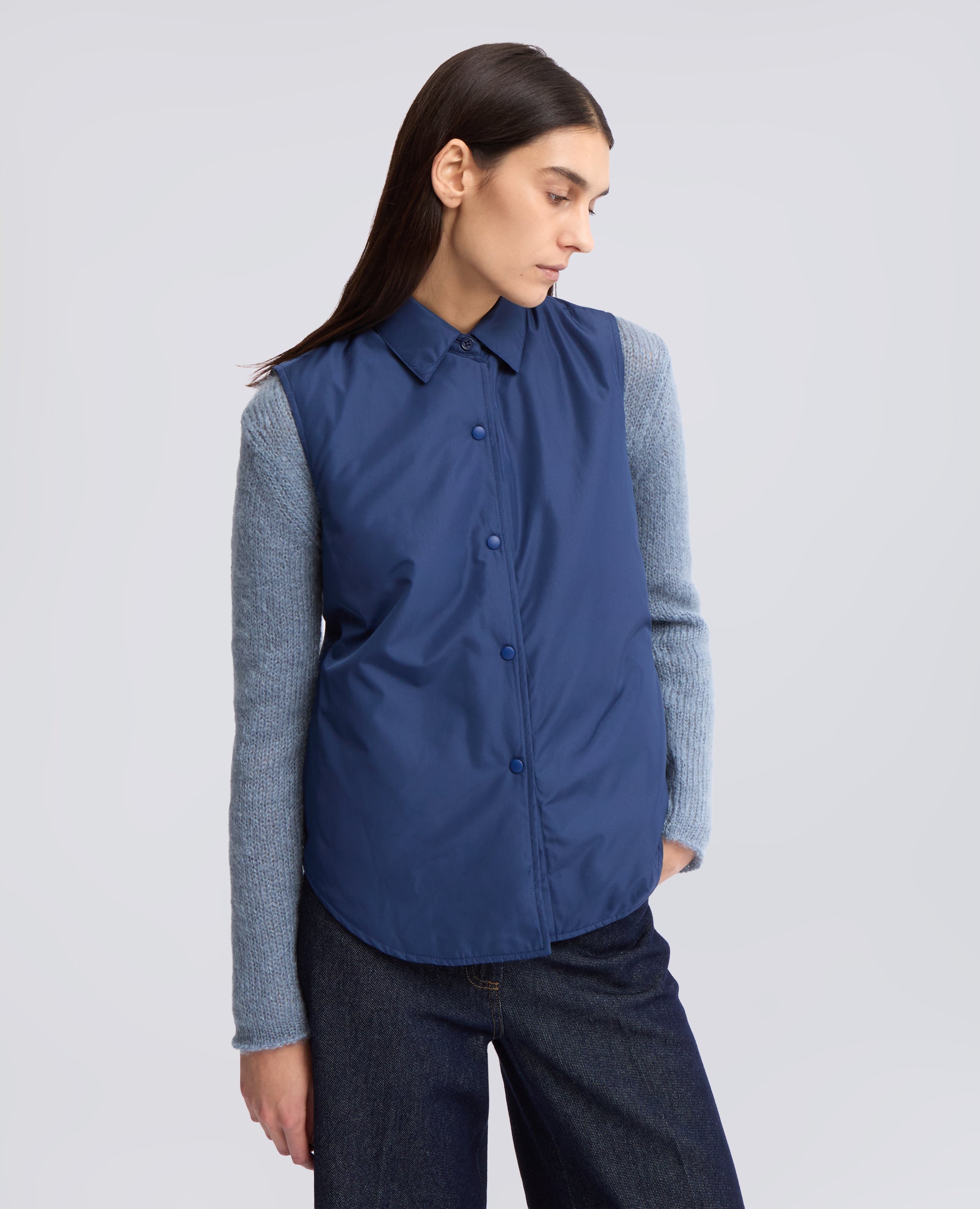 GILET DOT IN NYLON - BLU - ASPESI