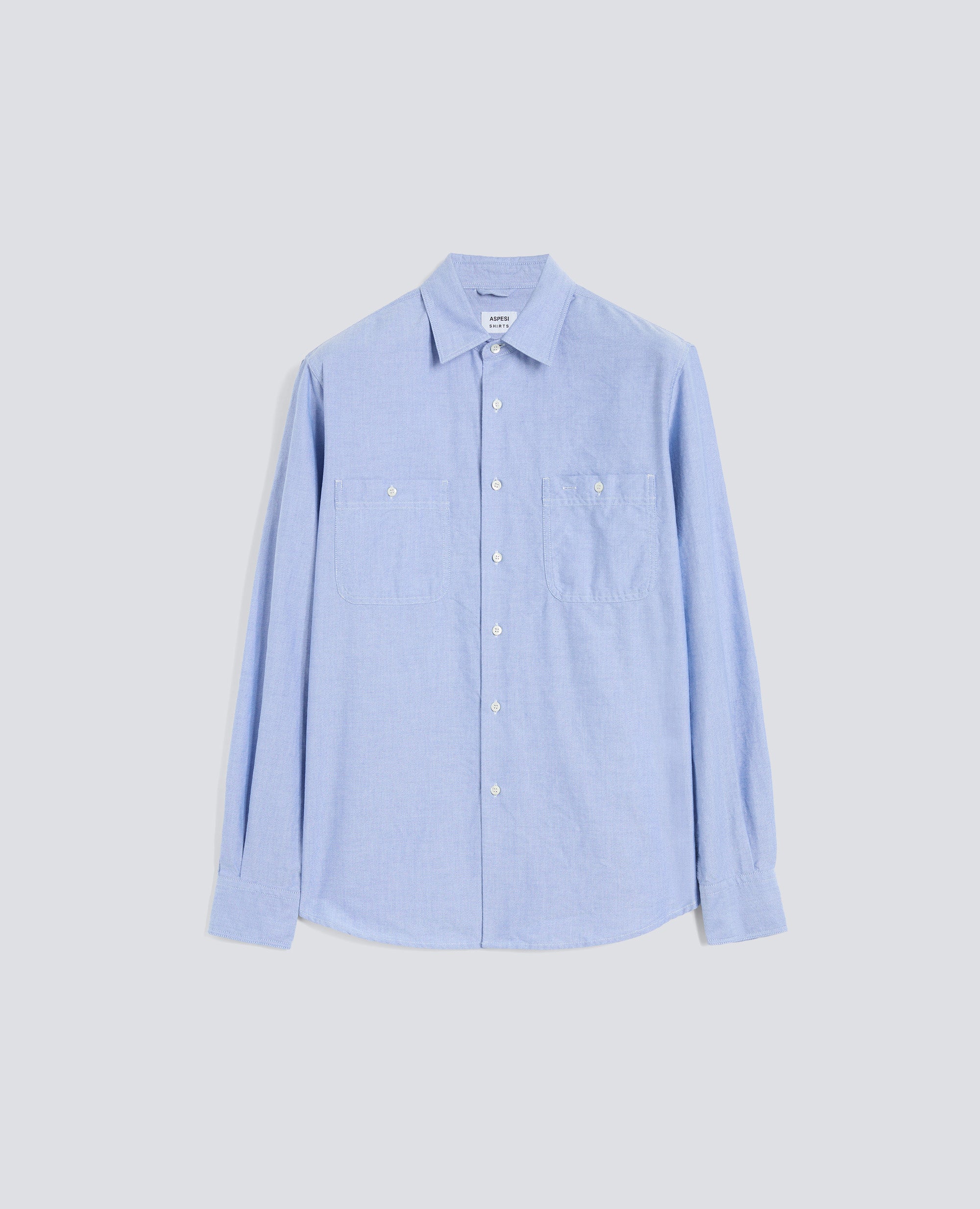 CAMISA DE TRABAJO DE ALGODON JAPONES CHAMBRAY - AZZURRO - ASPESI