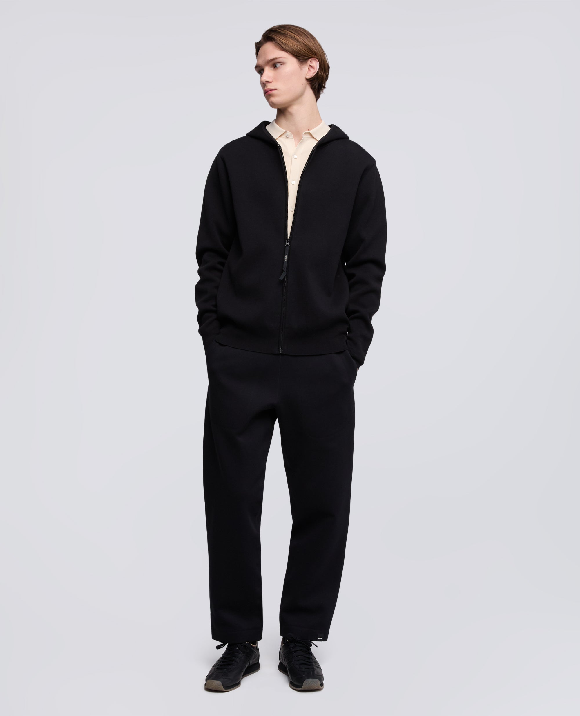 PANTALONE IN SCUBA DI COTONE POLY TECH - NERO - ASPESI