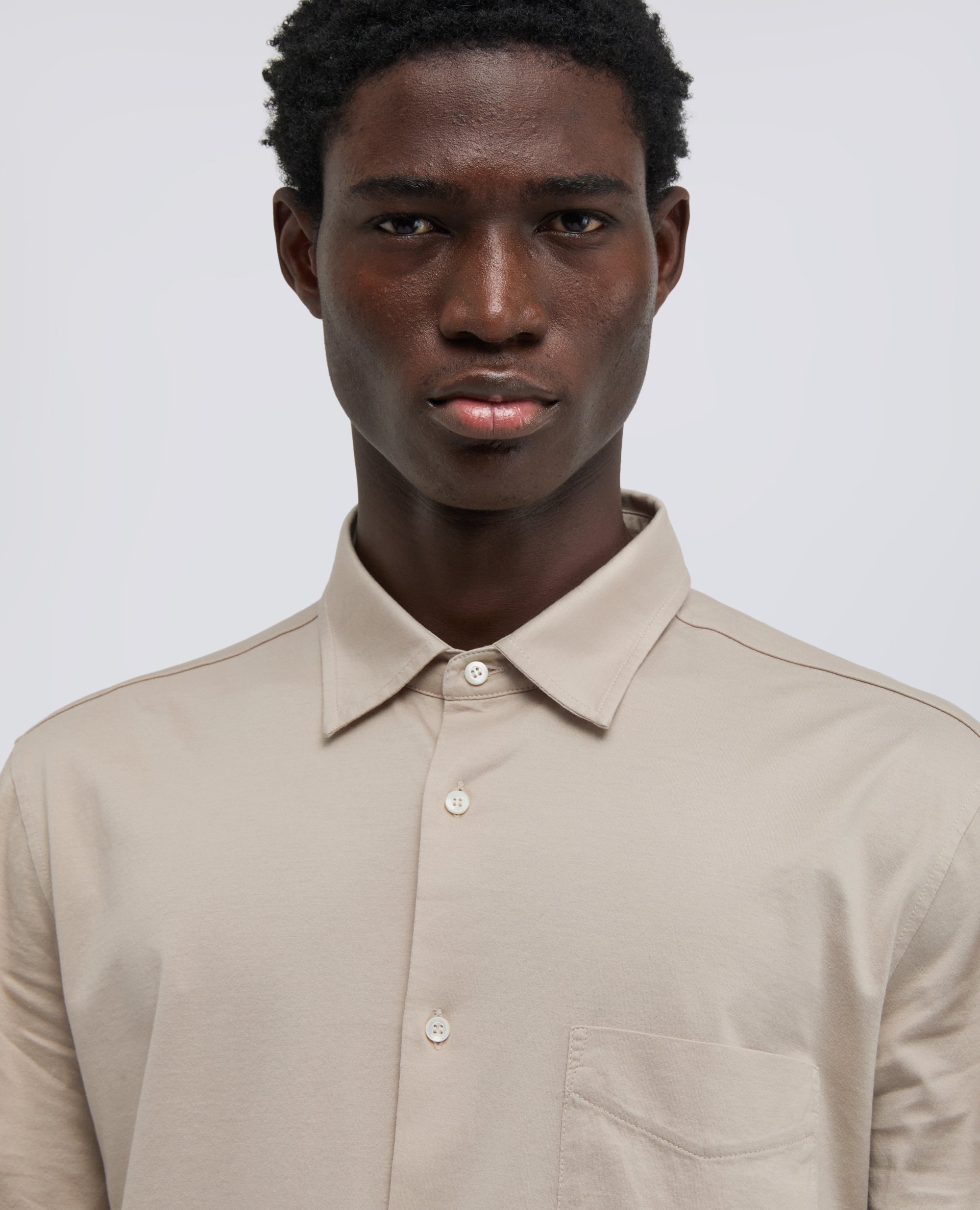 CAMISETA DE ALGODON - BEIGE - ASPESI