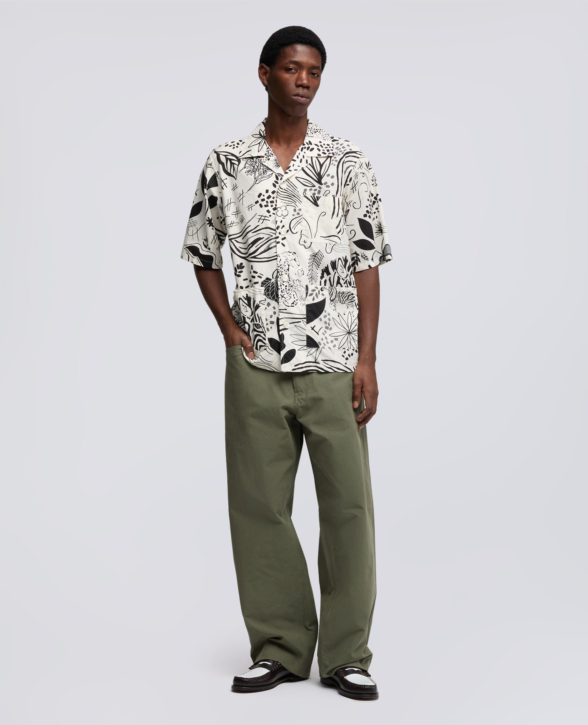 CHEMISE A MANCHES COURTES EN POPELINE DE COTON - NATURALE - ASPESI