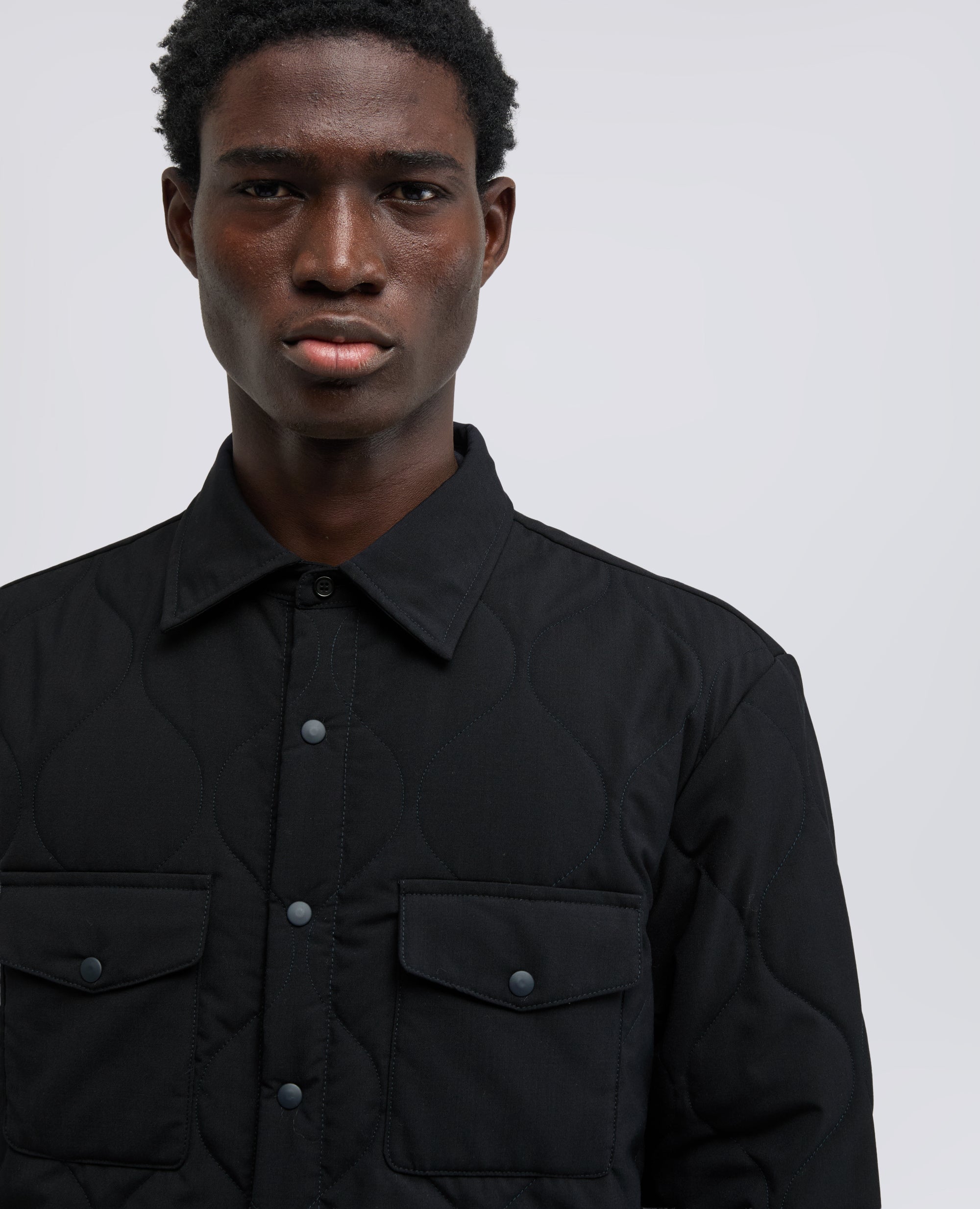 CAMICIA MOD. 13 IN LANA-POLIESTERE - BLU - ASPESI
